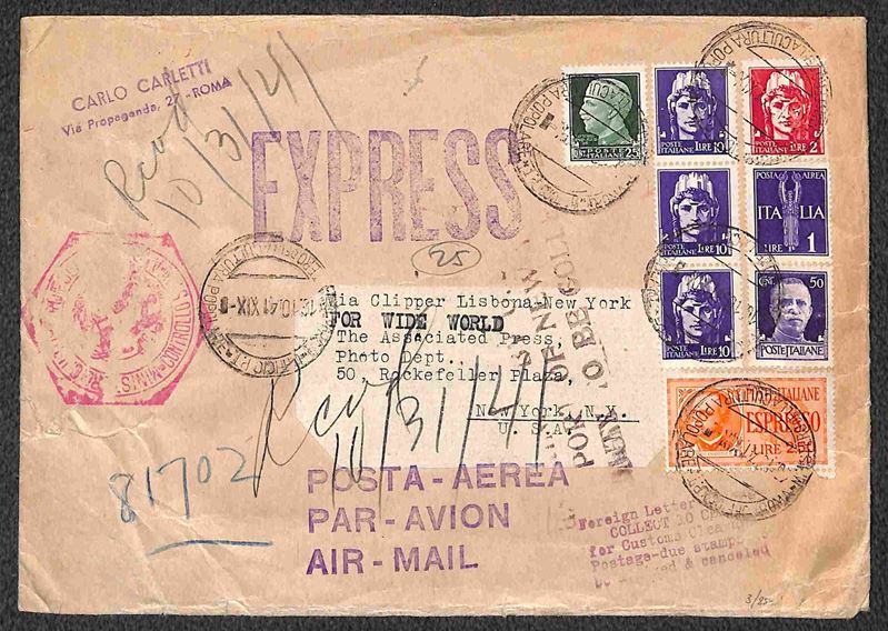 Italia / Regno / Vittorio Emanuele III / Aerogrammi