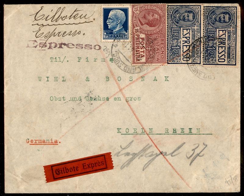 Italia / Regno / Vittorio Emanuele III / Posta Pneumatica
