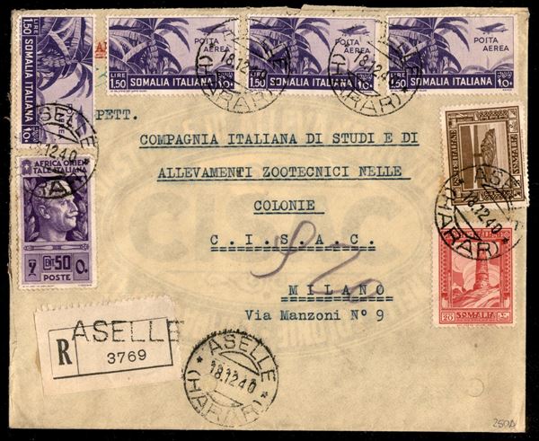 ITALIA / Colonie / Somalia / Posta ordinaria + aerea