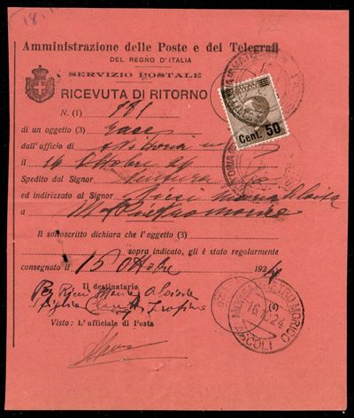 Italia / Regno / Vittorio Emanuele III / Posta Ordinaria