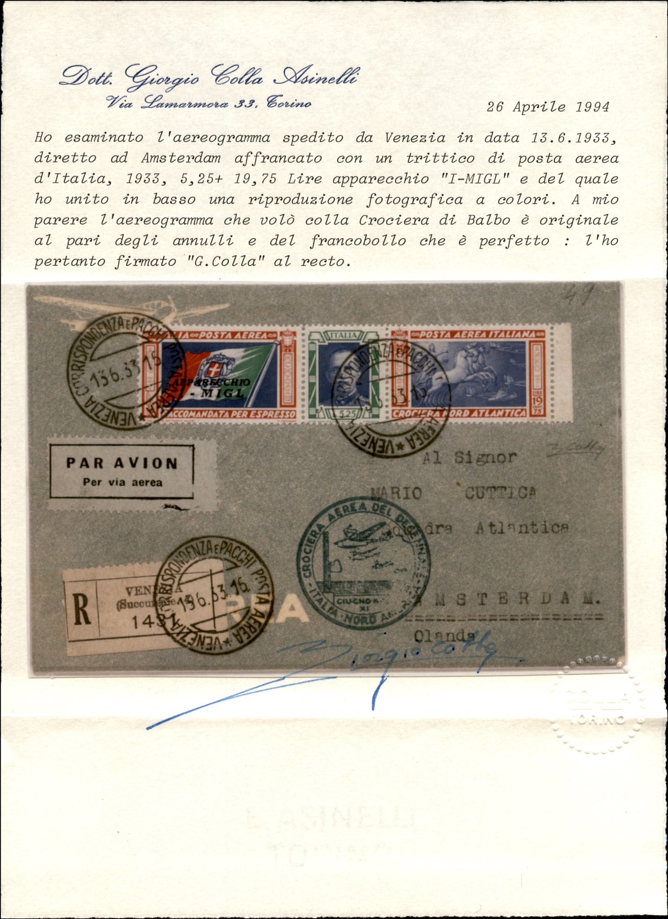 ITALIA / Regno / Vittorio Emanuele III / Aerogrammi