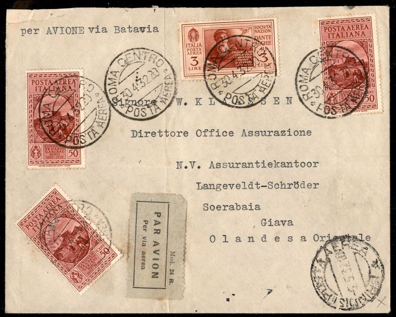 Italia / Regno / Vittorio Emanuele III / Aerogrammi
