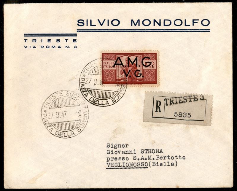 Italia / Trieste / Trieste Amg Vg / Posta Ordinaria