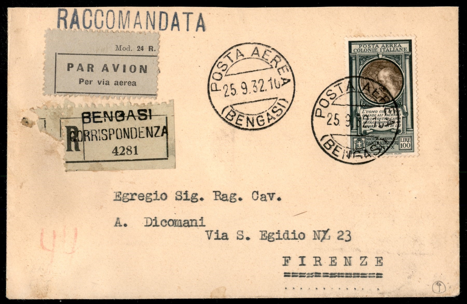 Italia / Colonie / Emissioni Generali / Aerogrammi