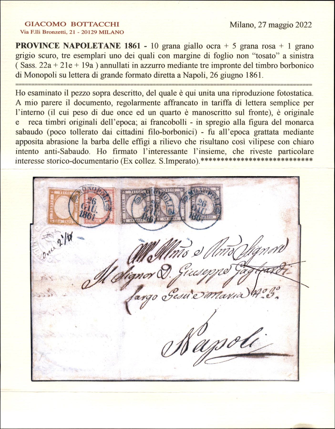 ITALIA / Antichi Stati Italiani / Napoli / Province Napoletane / Posta ordinaria