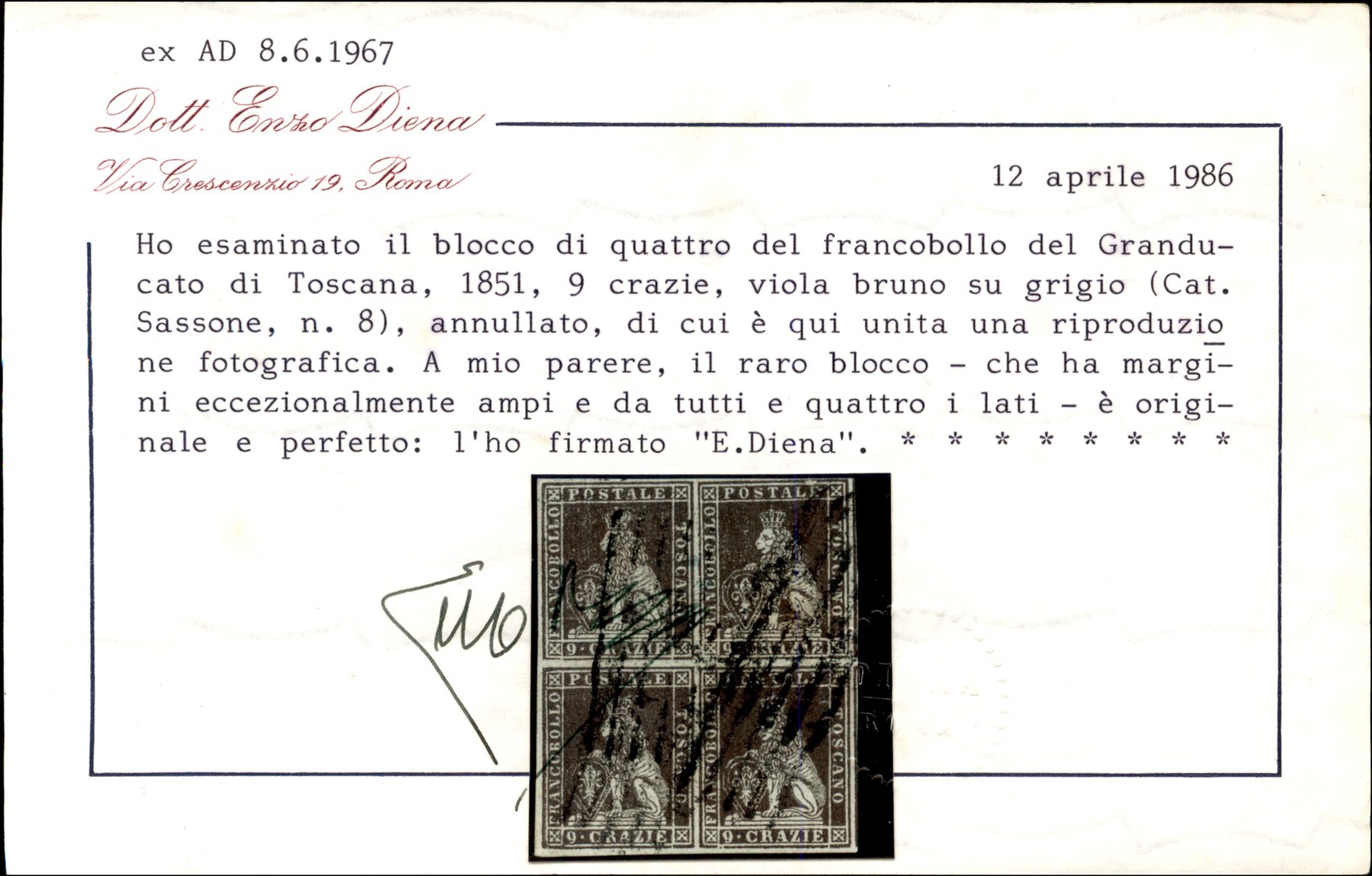 ITALIA / Antichi Stati Italiani / Toscana / Posta ordinaria