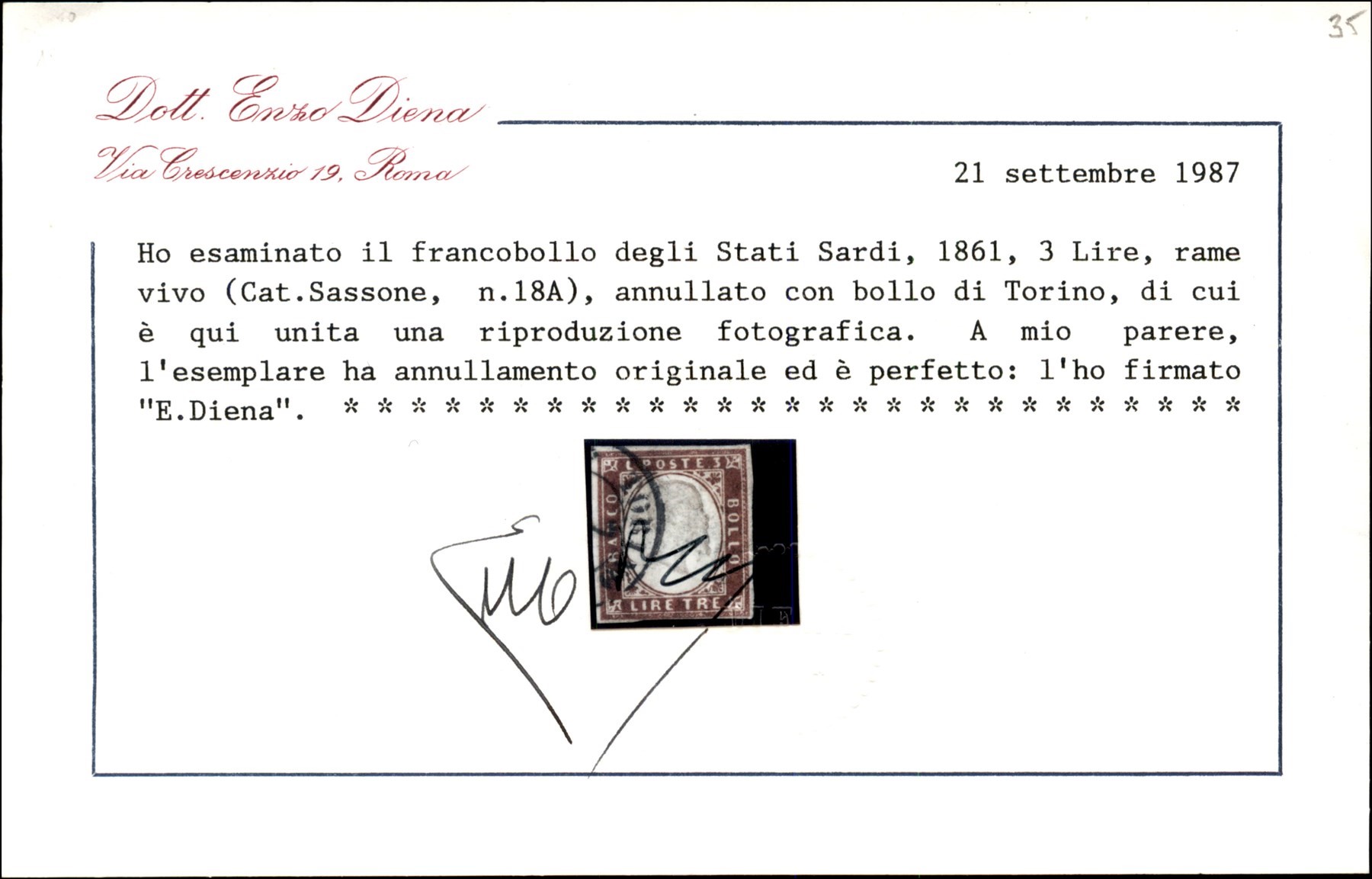 Italia / Antichi Stati Italiani / Sardegna / Posta Ordinaria
