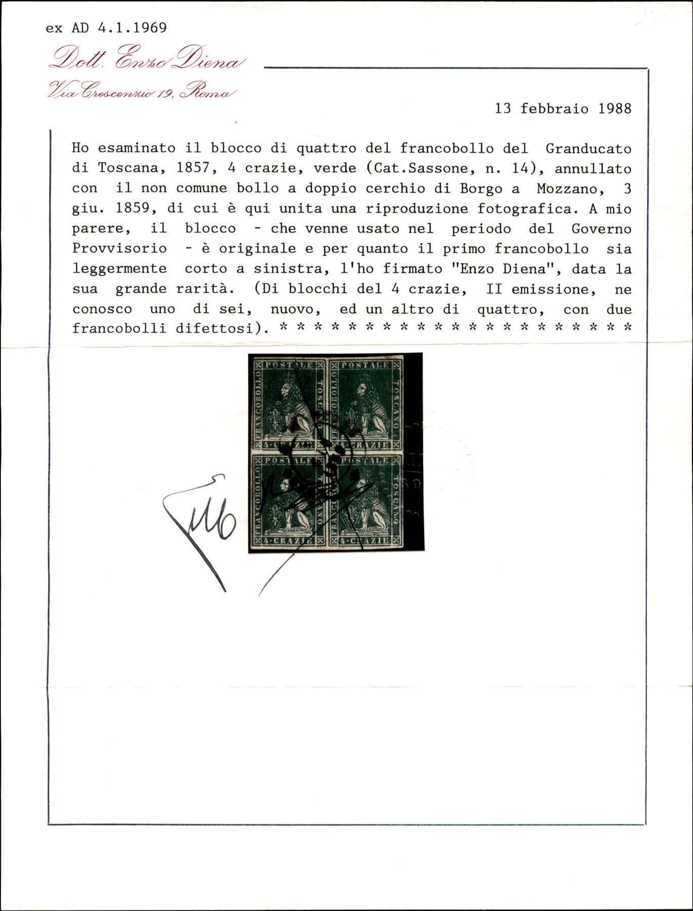 Italia / Antichi Stati Italiani / Toscana / Posta Ordinaria
