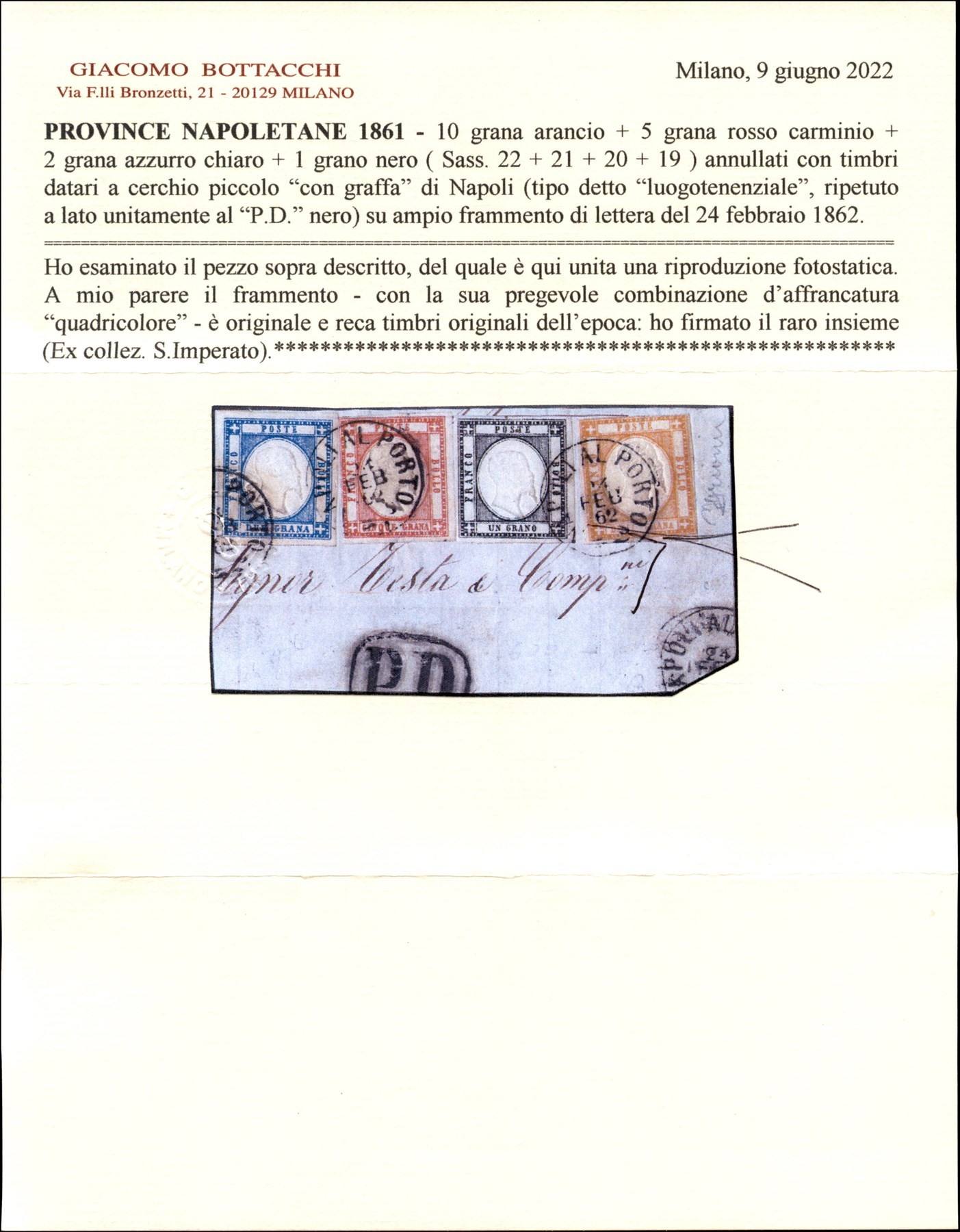 Italia / Antichi Stati Italiani / Napoli / Province Napoletane / Posta Ordinaria