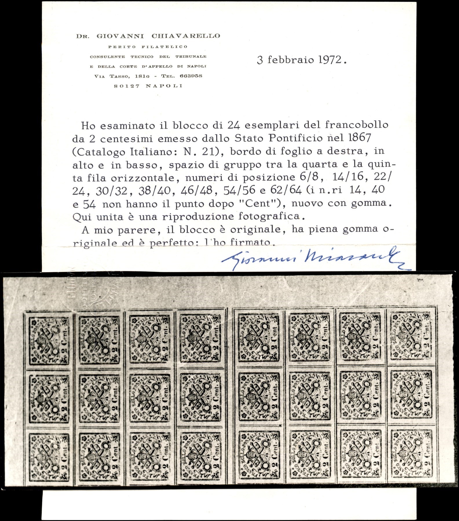 Italia / Antichi Stati Italiani / Stato Pontificio / Posta Ordinaria
