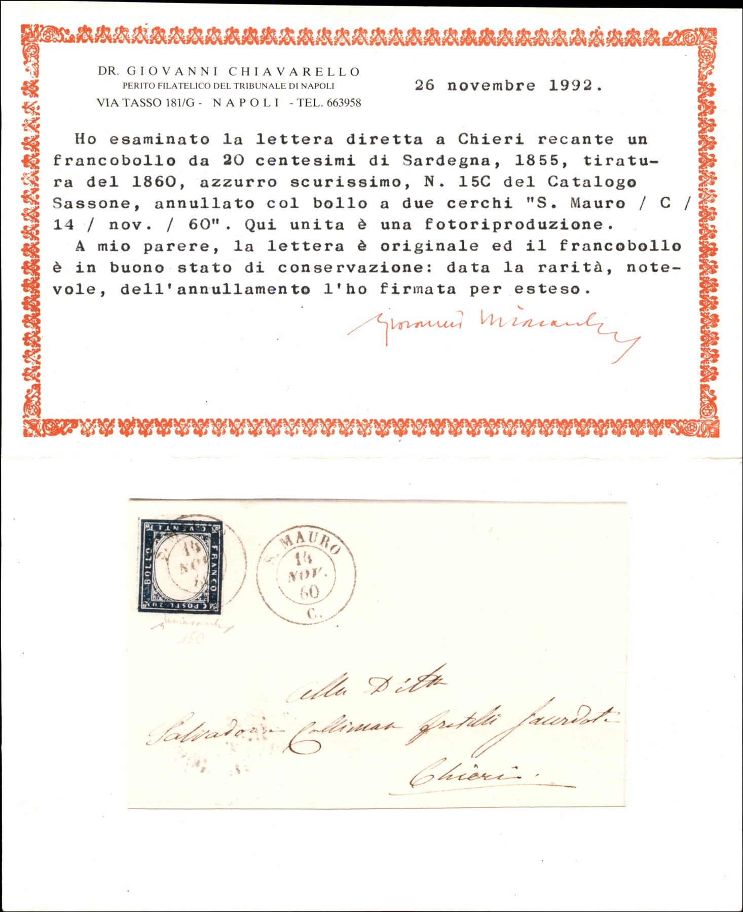 Italia / Antichi Stati Italiani / Sardegna / Posta Ordinaria