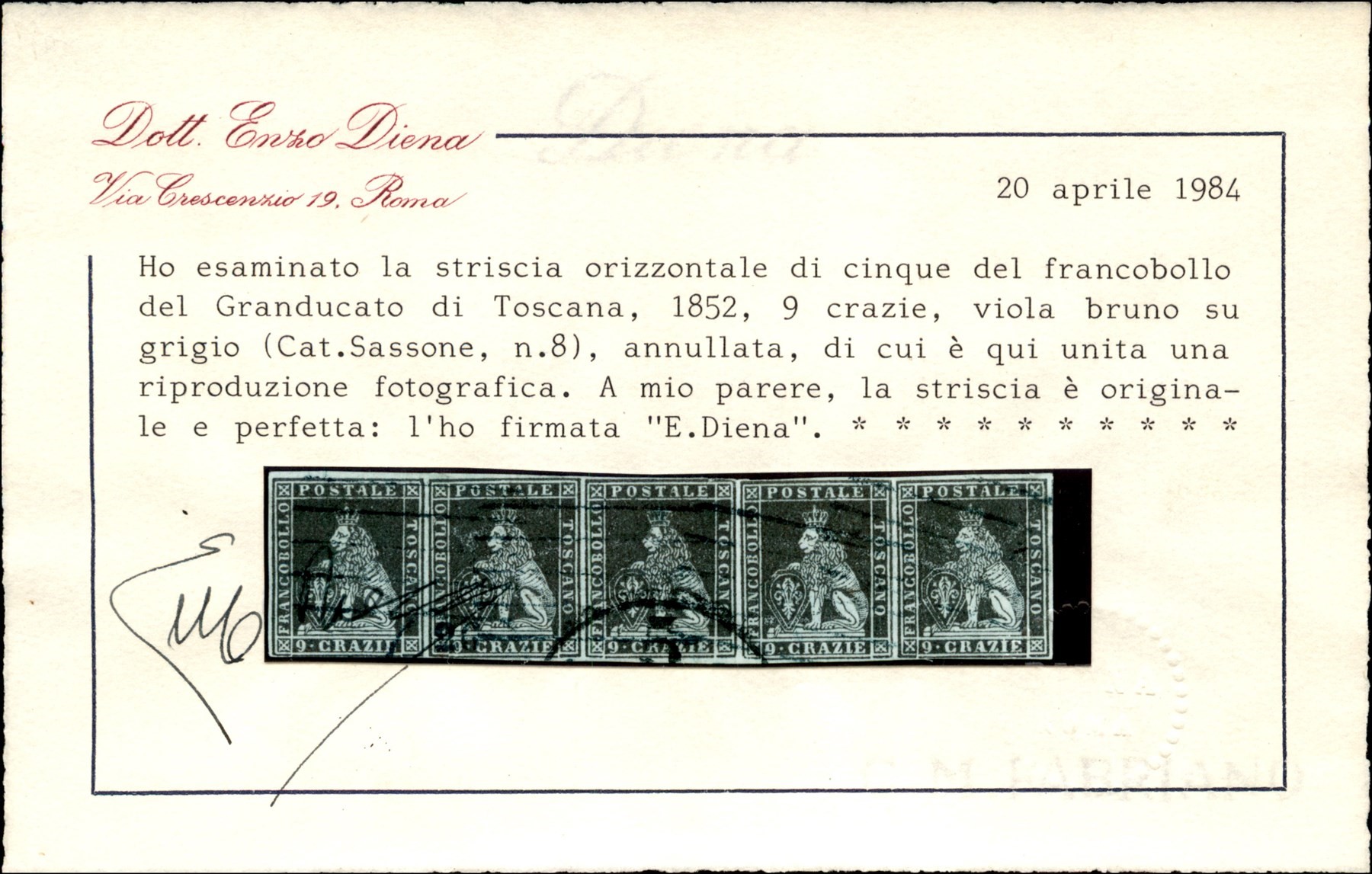 ITALIA / Antichi Stati Italiani / Toscana / Posta ordinaria