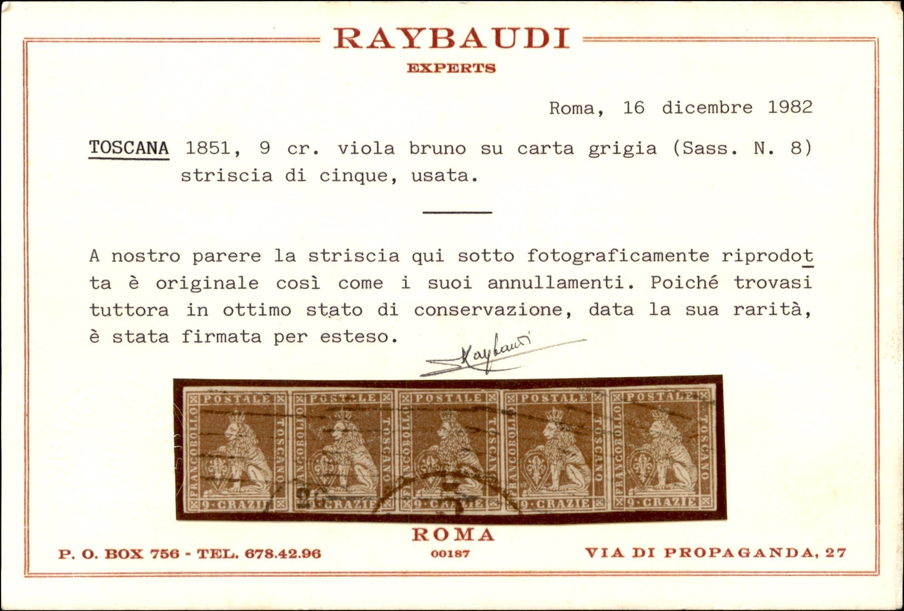 ITALIA / Antichi Stati Italiani / Toscana / Posta ordinaria