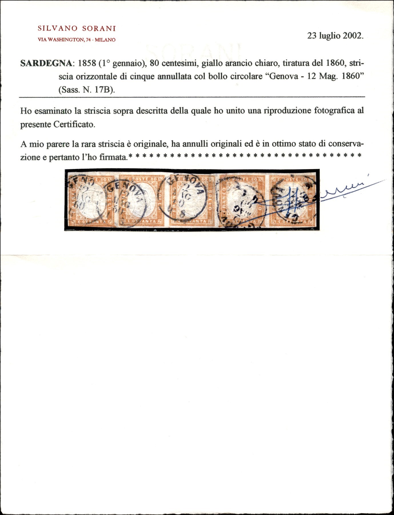 Italia / Antichi Stati Italiani / Sardegna / Posta Ordinaria