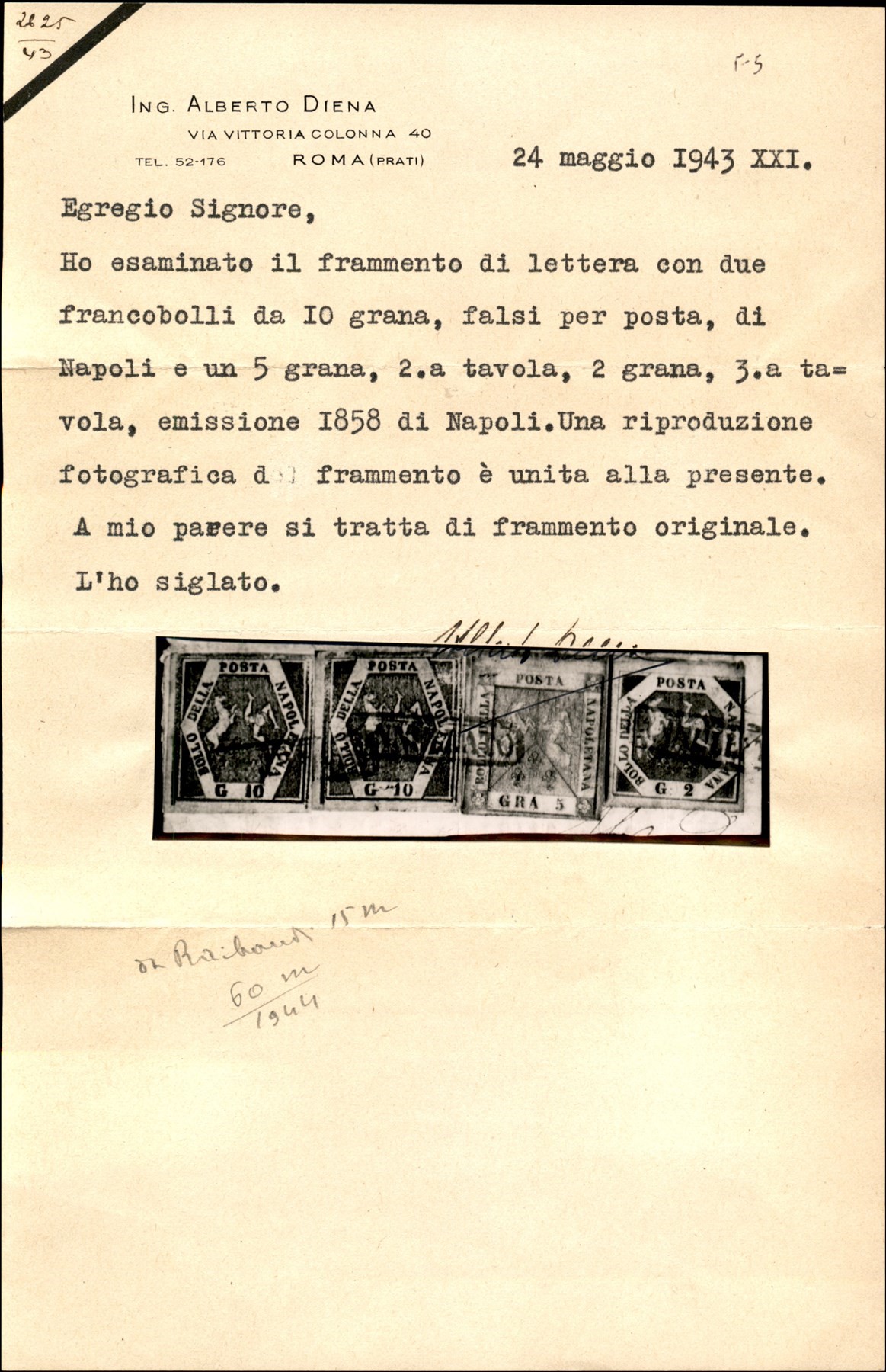 ITALIA / Antichi Stati Italiani / Napoli / Posta ordinaria
