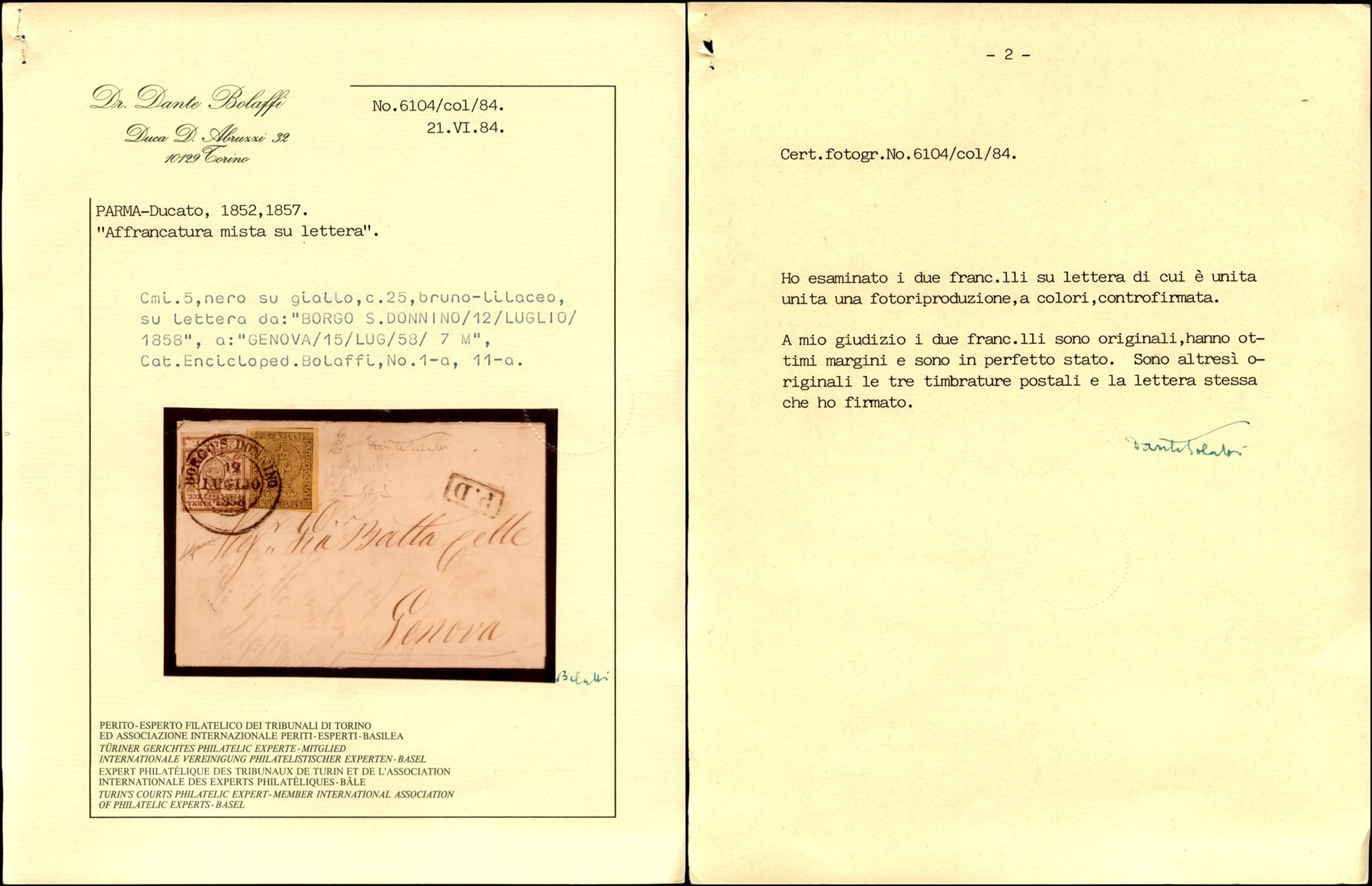 ITALIA / Antichi Stati Italiani / Parma / Posta ordinaria