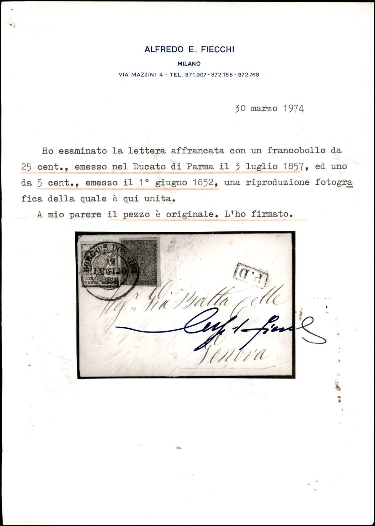 ITALIA / Antichi Stati Italiani / Parma / Posta ordinaria