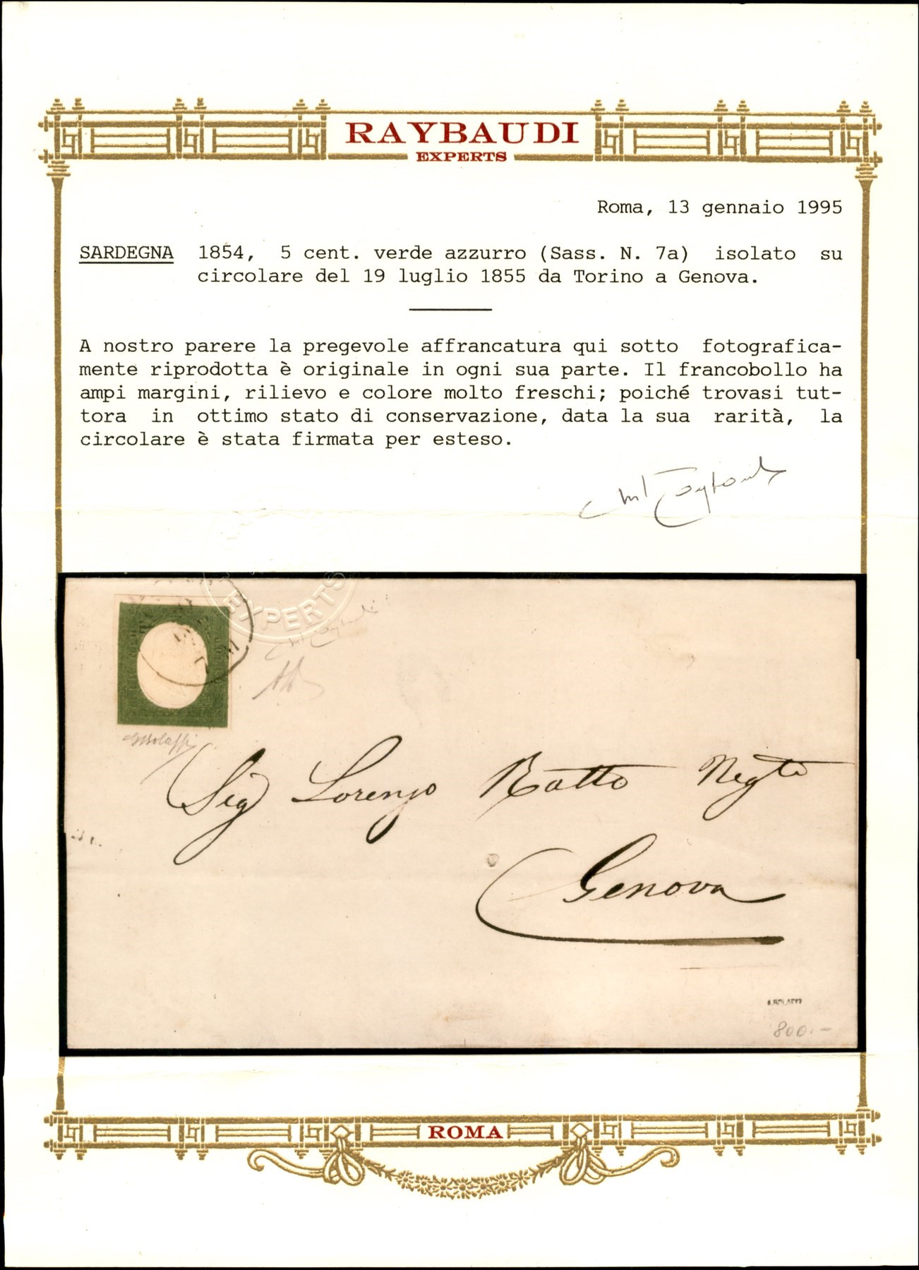 Italia / Antichi Stati Italiani / Sardegna / Posta Ordinaria