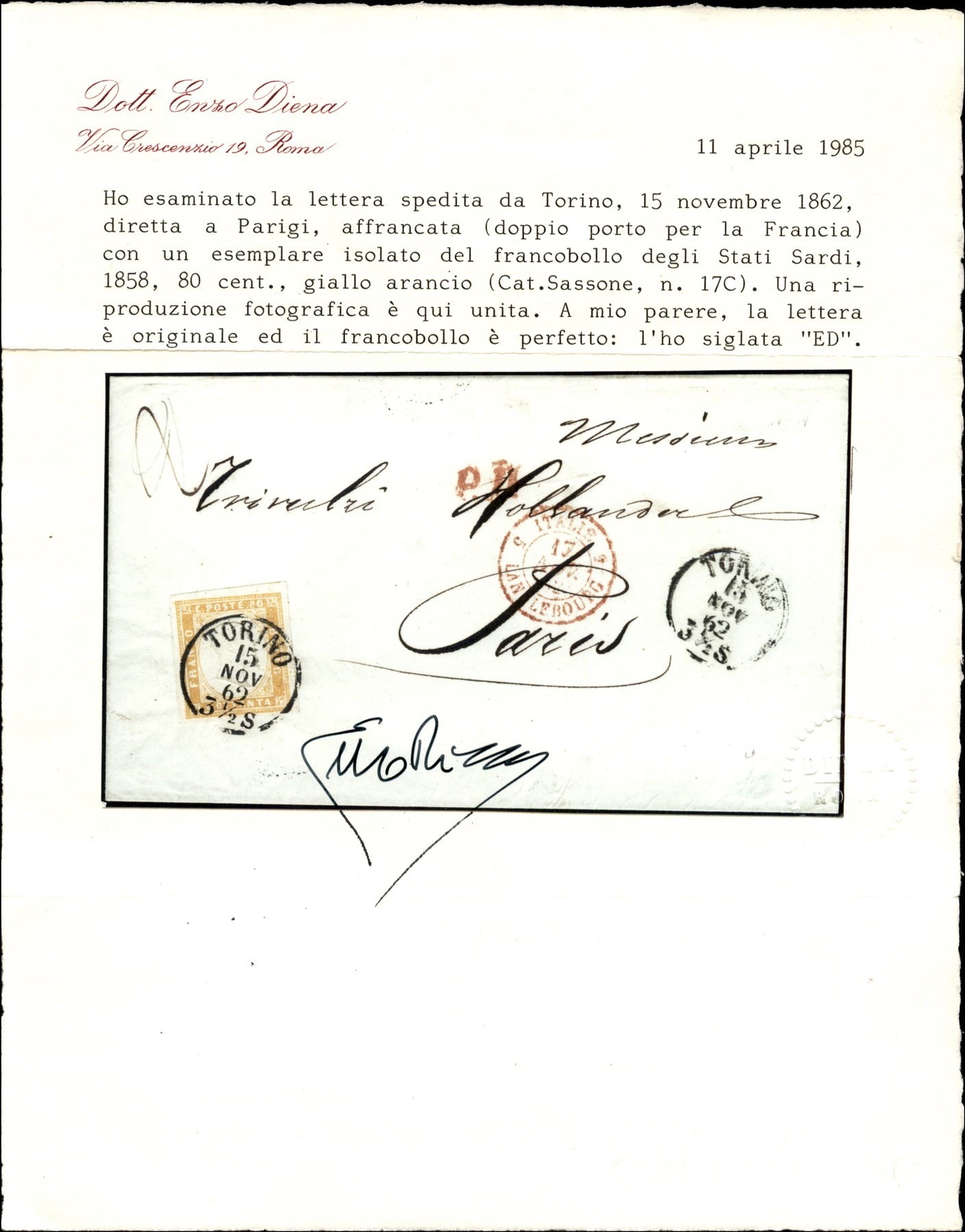 Italia / Antichi Stati Italiani / Sardegna / Posta Ordinaria