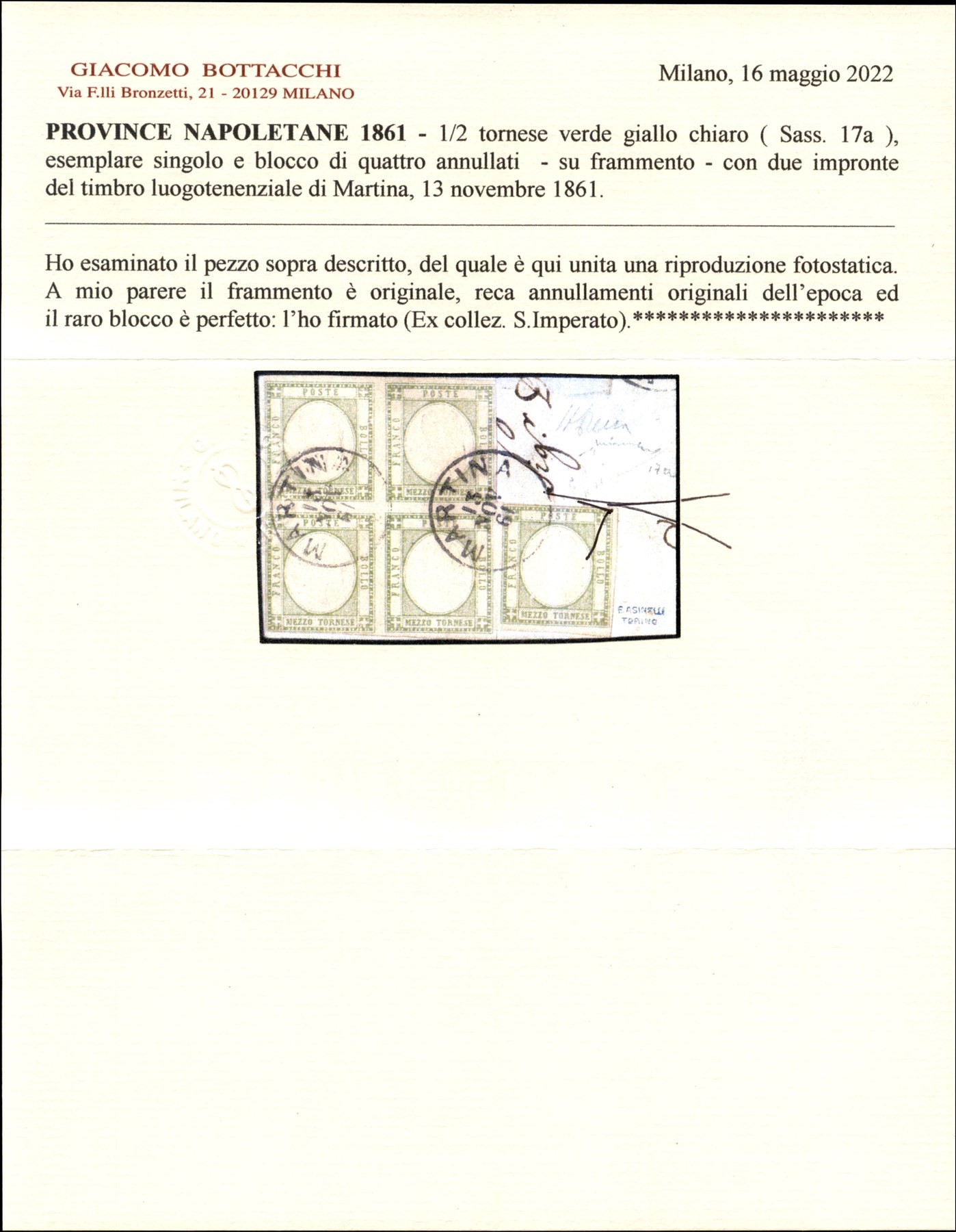 ITALIA / Antichi Stati Italiani / Napoli / Province Napoletane / Posta ordinaria