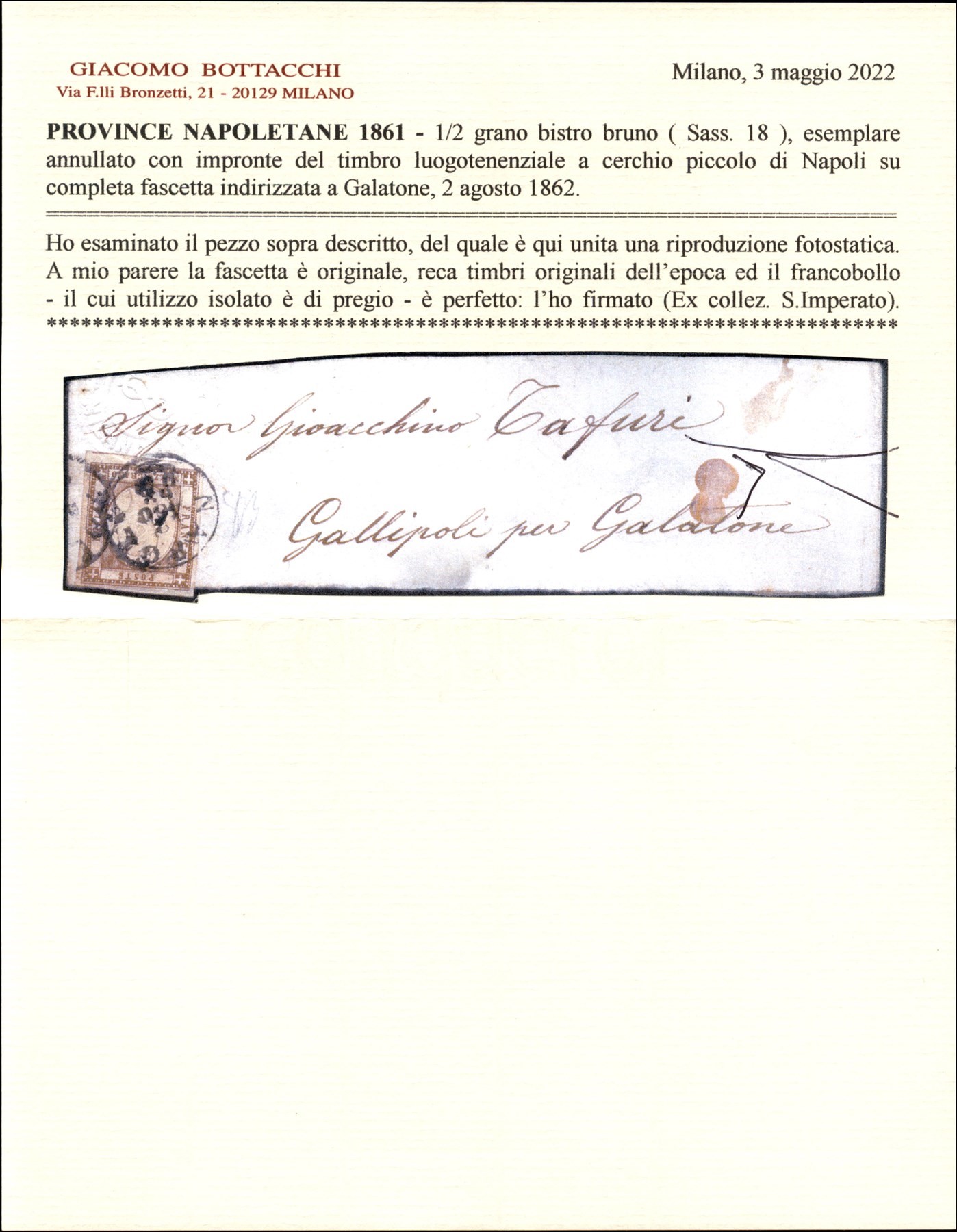ITALIA / Antichi Stati Italiani / Napoli / Province Napoletane / Posta ordinaria