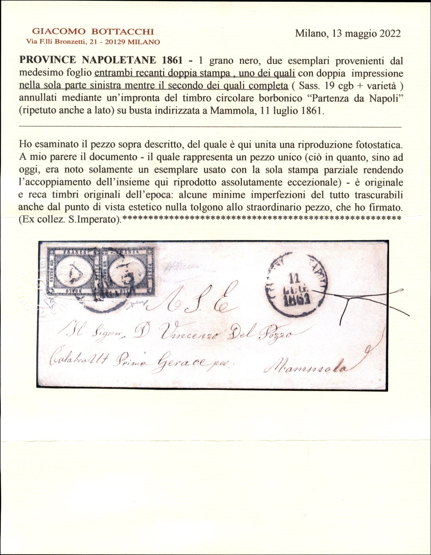 ITALIA / Antichi Stati Italiani / Napoli / Province Napoletane / Posta ordinaria