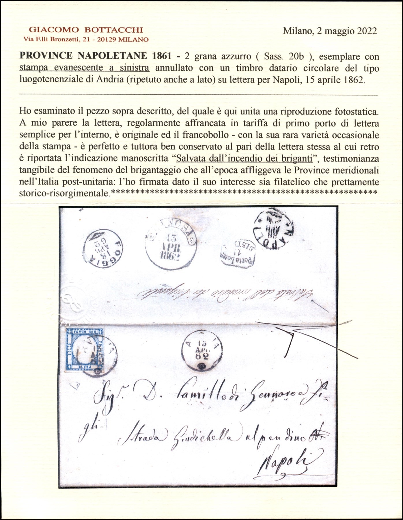 ITALIA / Antichi Stati Italiani / Napoli / Province Napoletane / Posta ordinaria