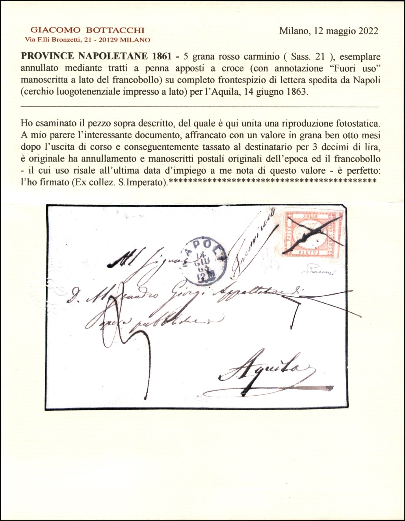 ITALIA / Antichi Stati Italiani / Napoli / Province Napoletane / Posta ordinaria