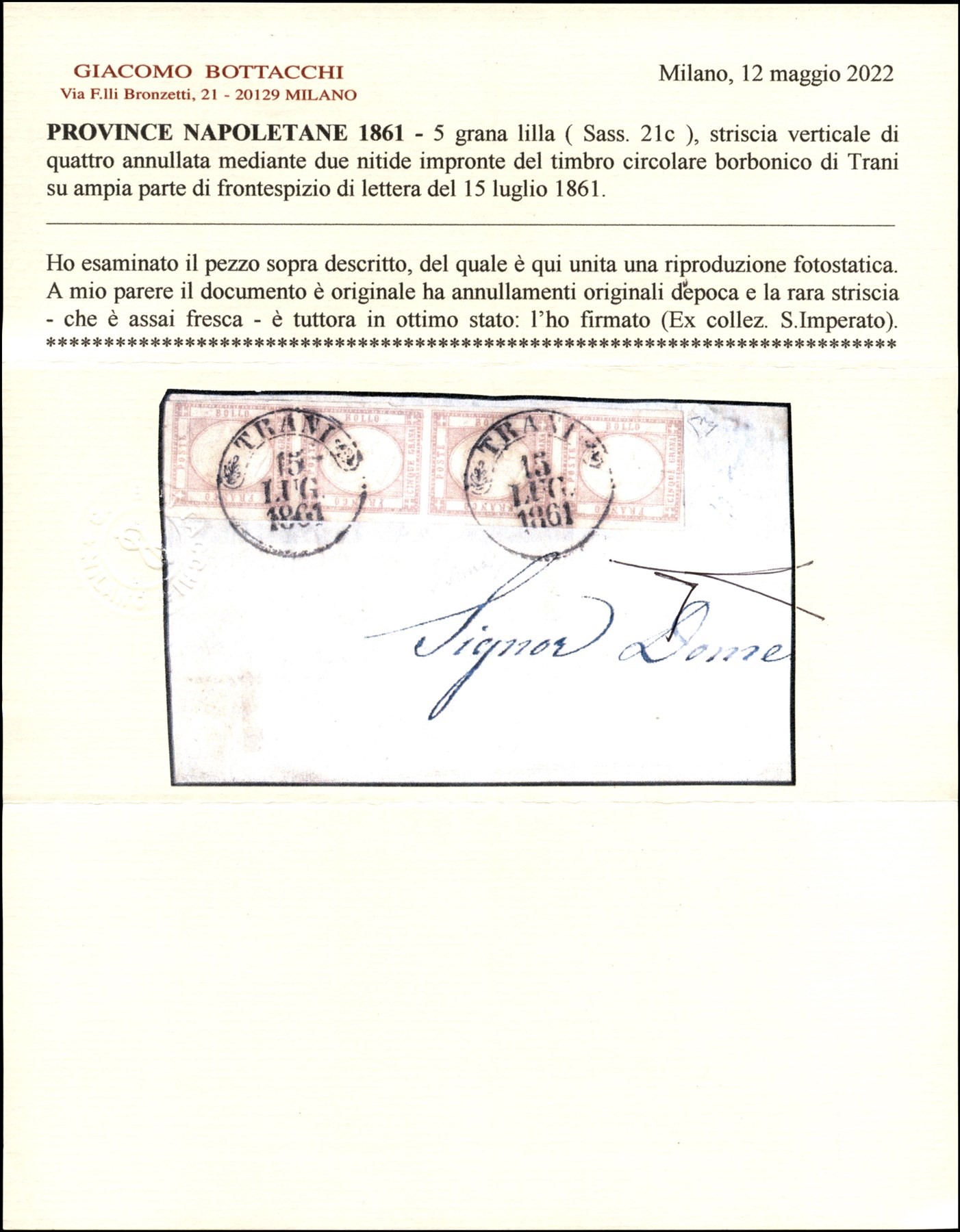 ITALIA / Antichi Stati Italiani / Napoli / Province Napoletane / Posta ordinaria
