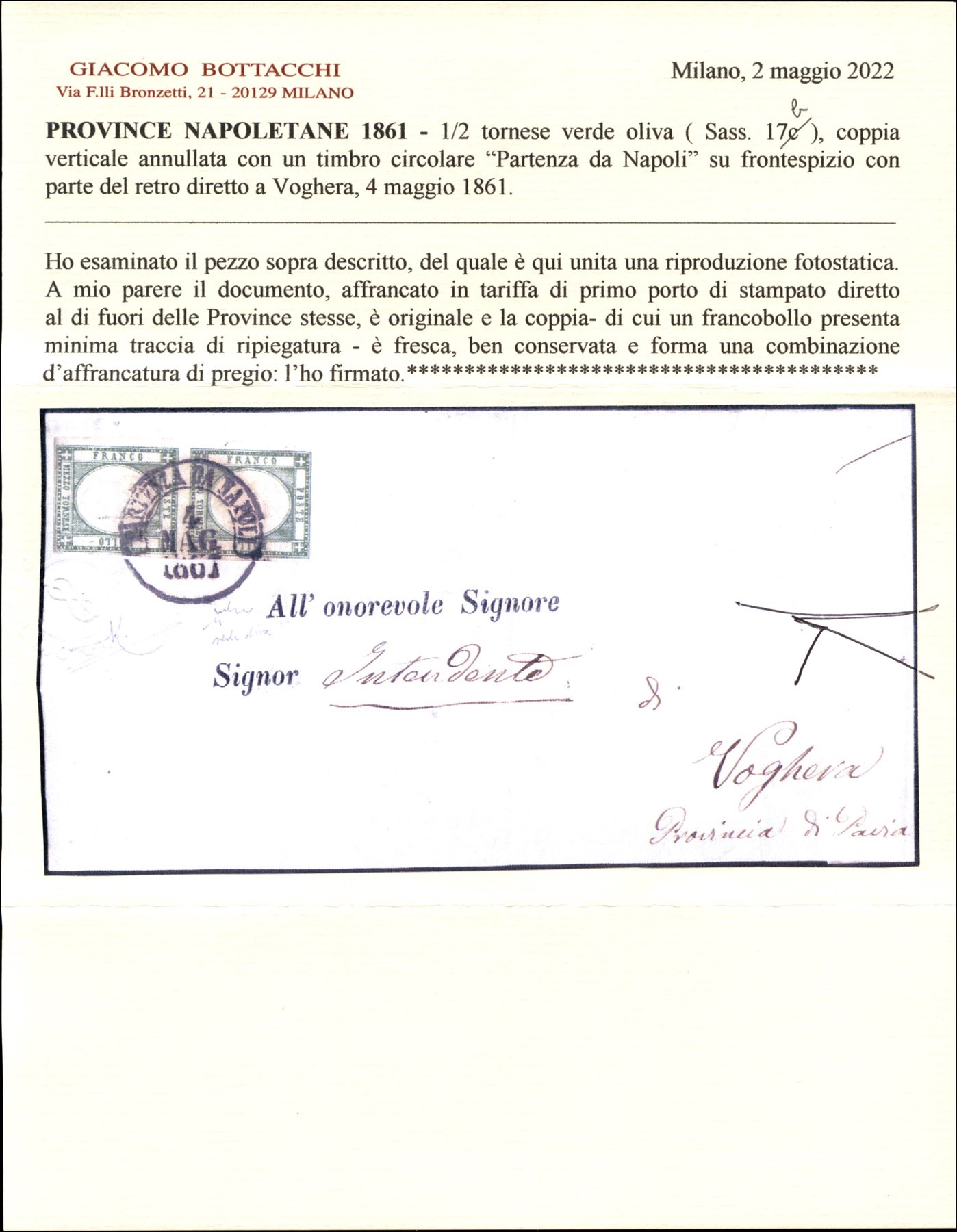 ITALIA / Antichi Stati Italiani / Napoli / Province Napoletane / Posta ordinaria