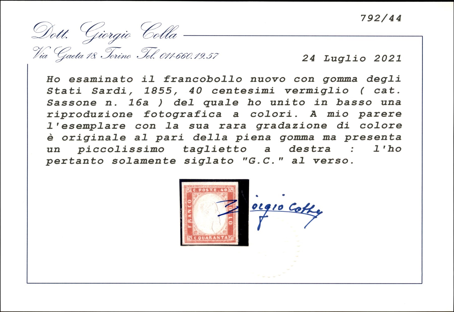 ITALIA / Antichi Stati Italiani / Sardegna / Posta ordinaria