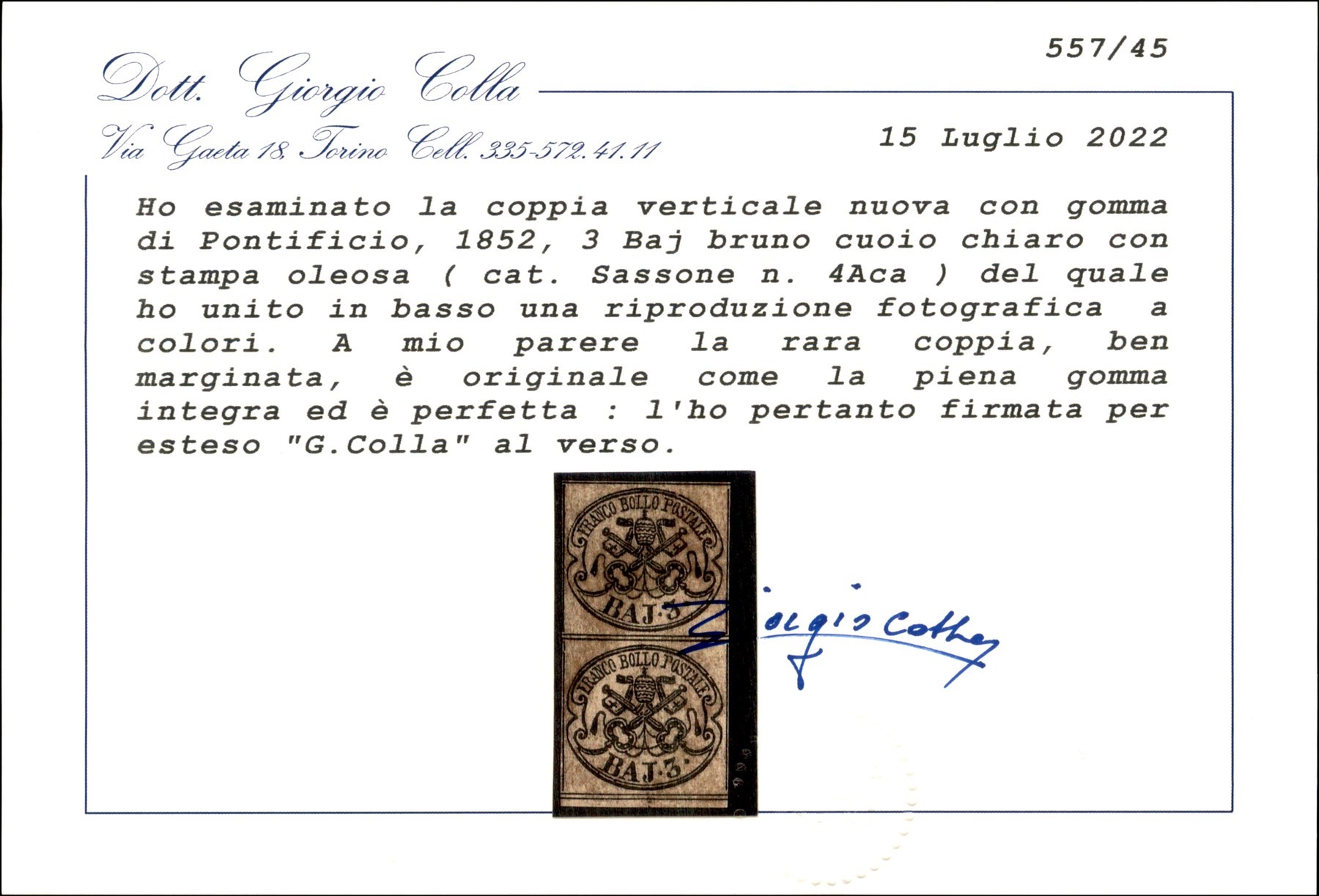 ITALIA / Antichi Stati Italiani / Stato pontificio / Posta ordinaria