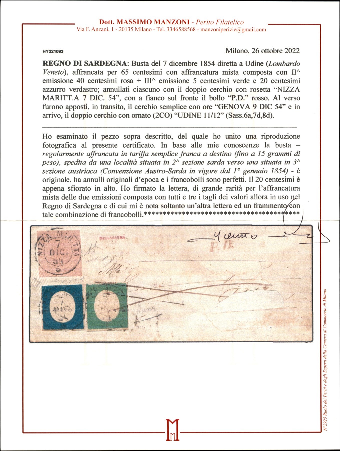 Italia / Antichi Stati Italiani / Sardegna / Posta Ordinaria