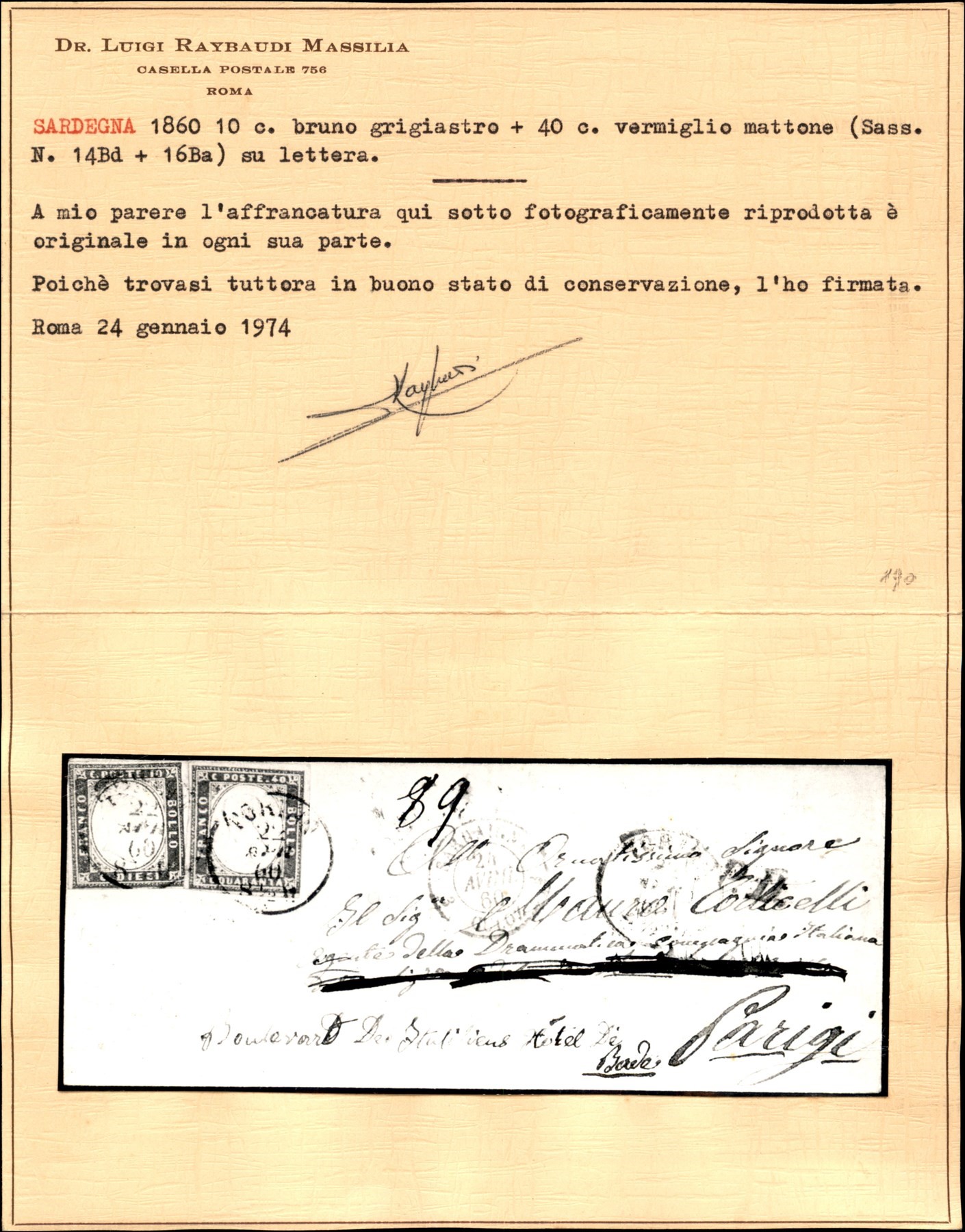Italia / Antichi Stati Italiani / Sardegna / Posta Ordinaria