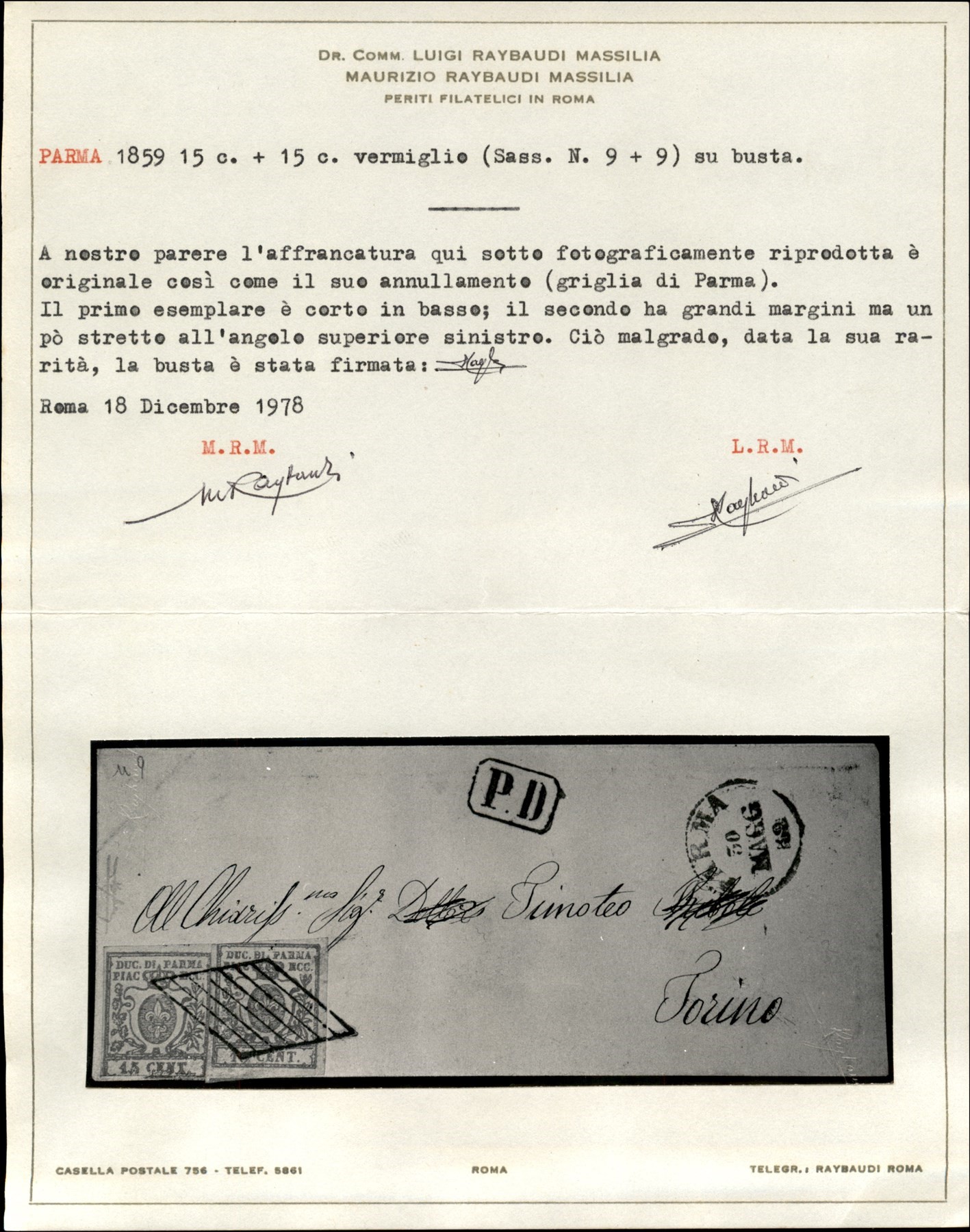 Italia / Antichi Stati Italiani / Parma / Posta Ordinaria