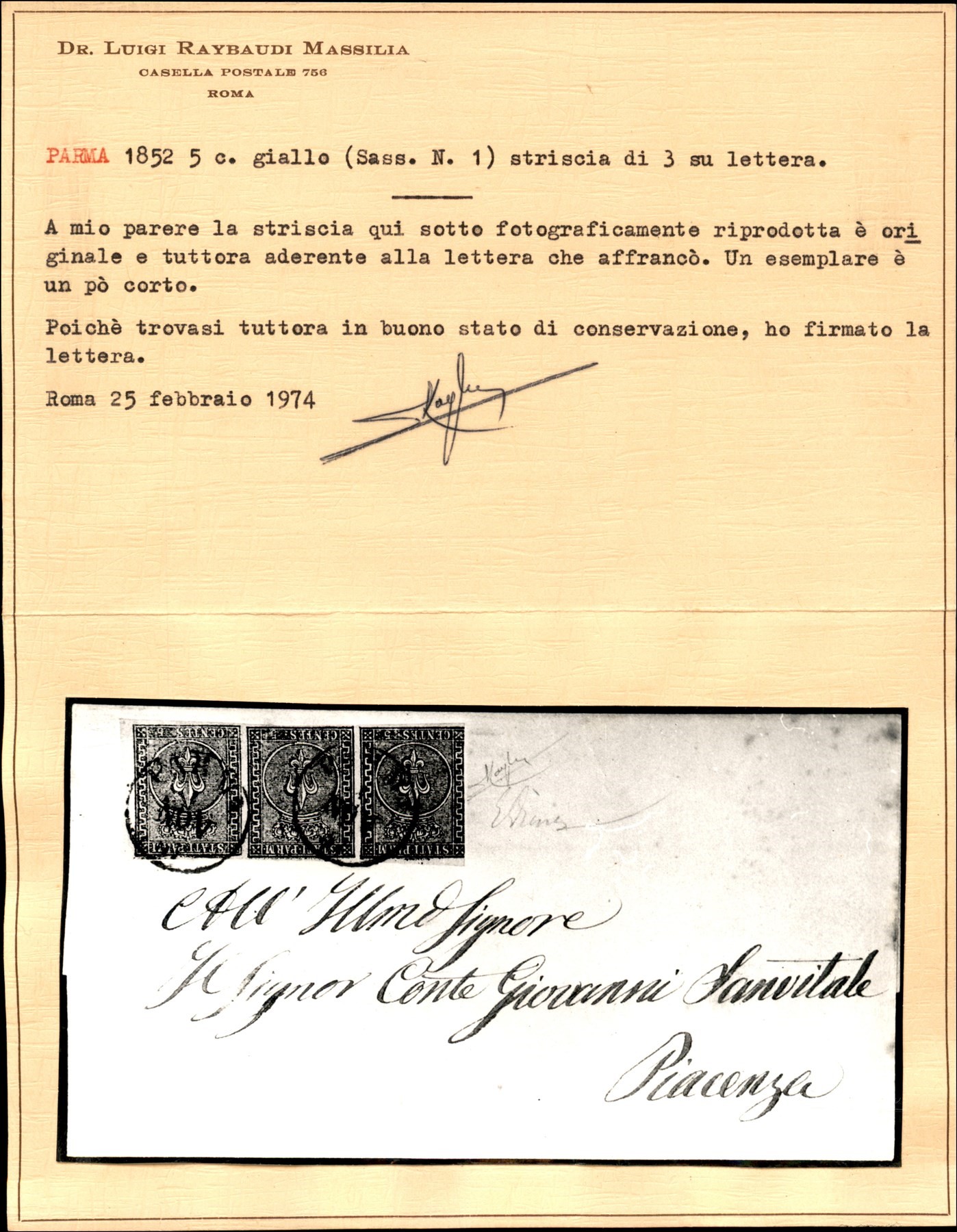Italia / Antichi Stati Italiani / Parma / Posta Ordinaria