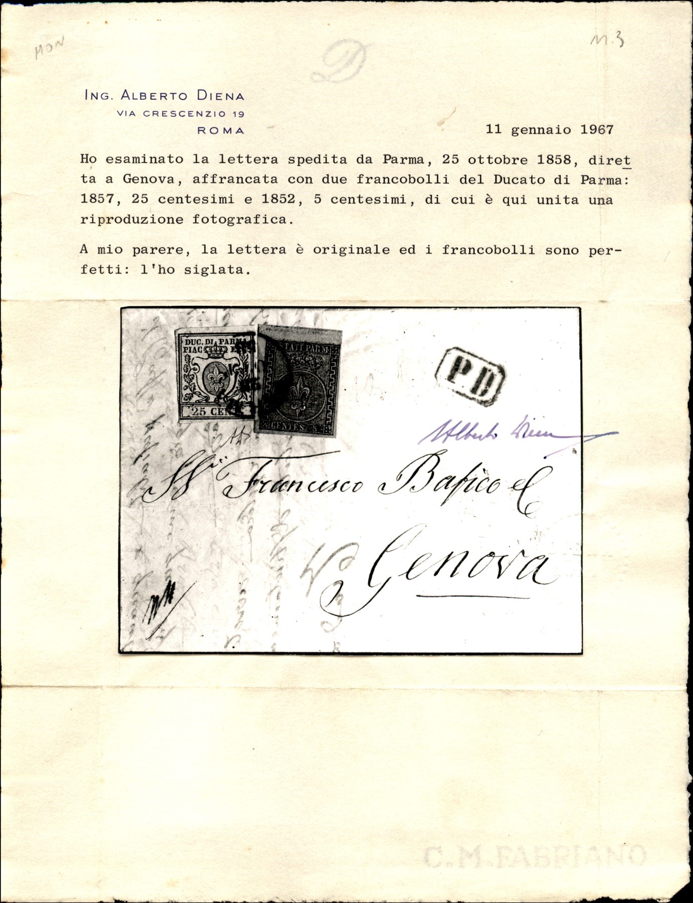 ITALIA / Antichi Stati Italiani / Parma / Posta ordinaria