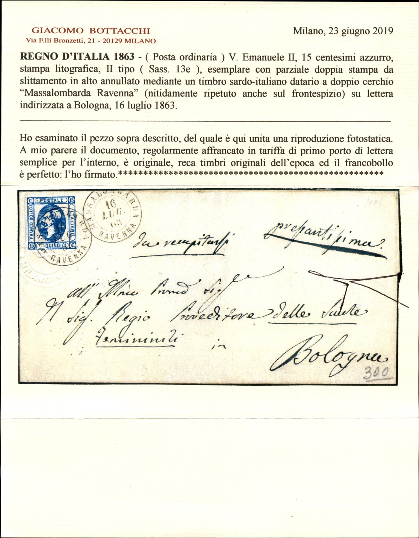 ITALIA / Regno / Vittorio Emanuele II / Posta ordinaria