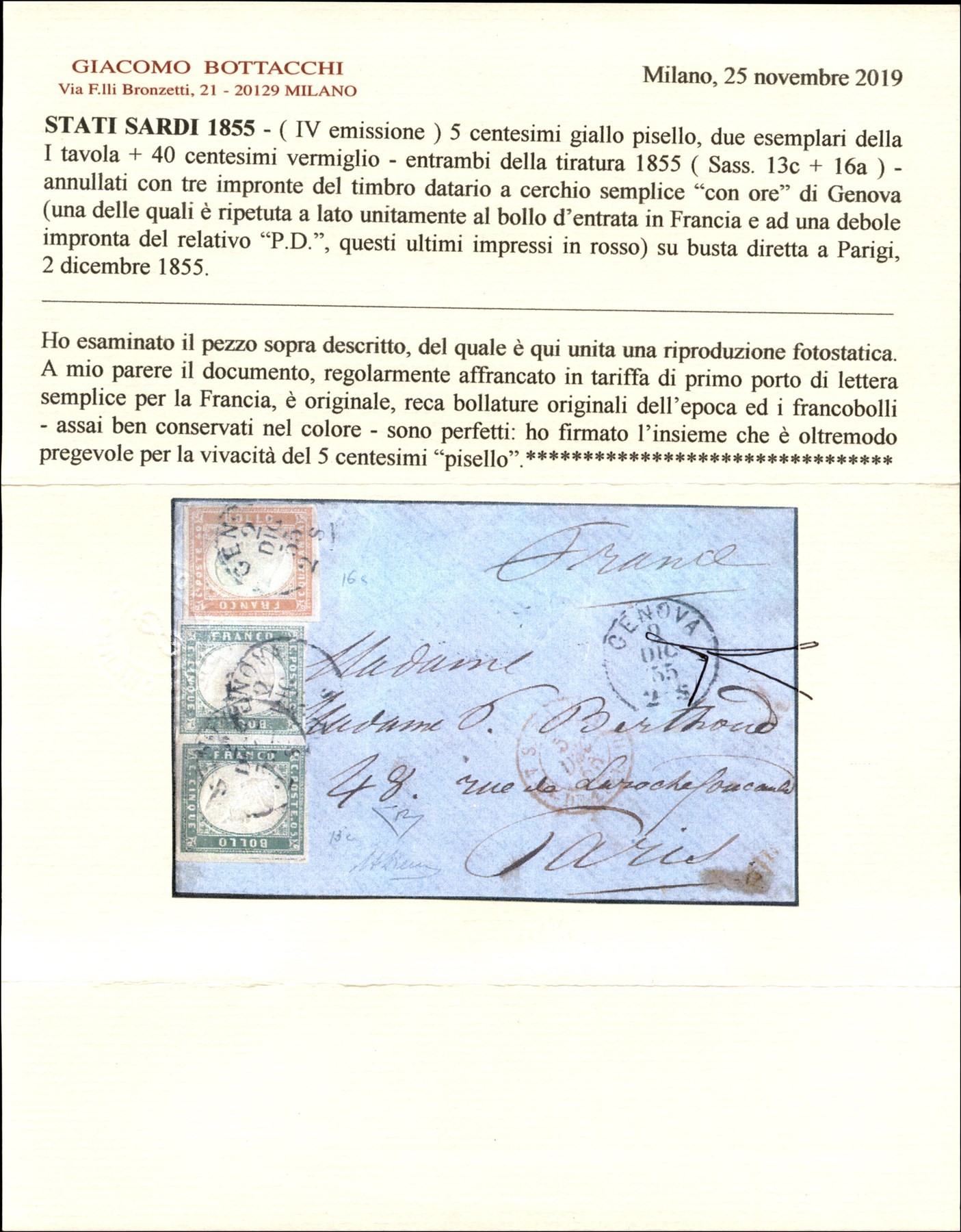 ITALIA / Antichi Stati Italiani / Sardegna / Posta ordinaria