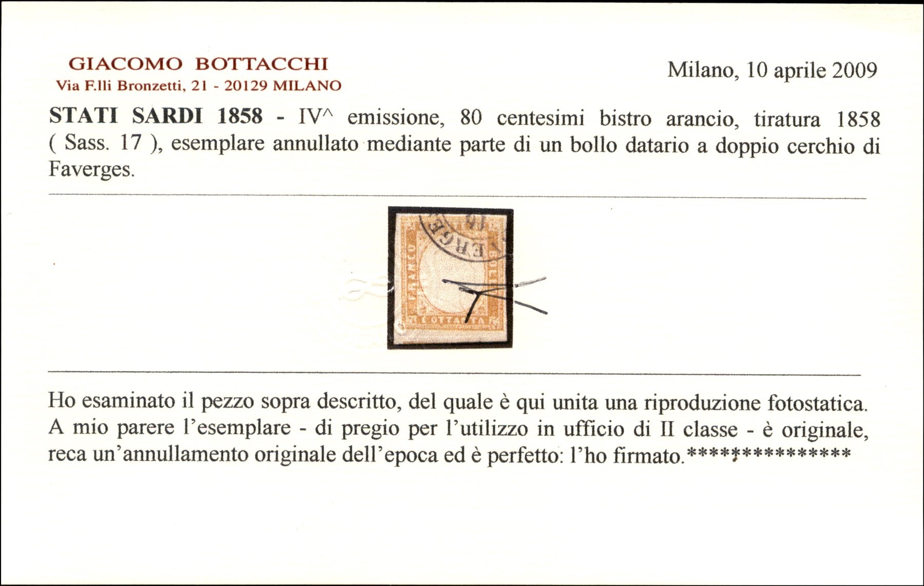 Italia / Antichi Stati Italiani / Sardegna / Annulli Savoia / Posta Ordinaria