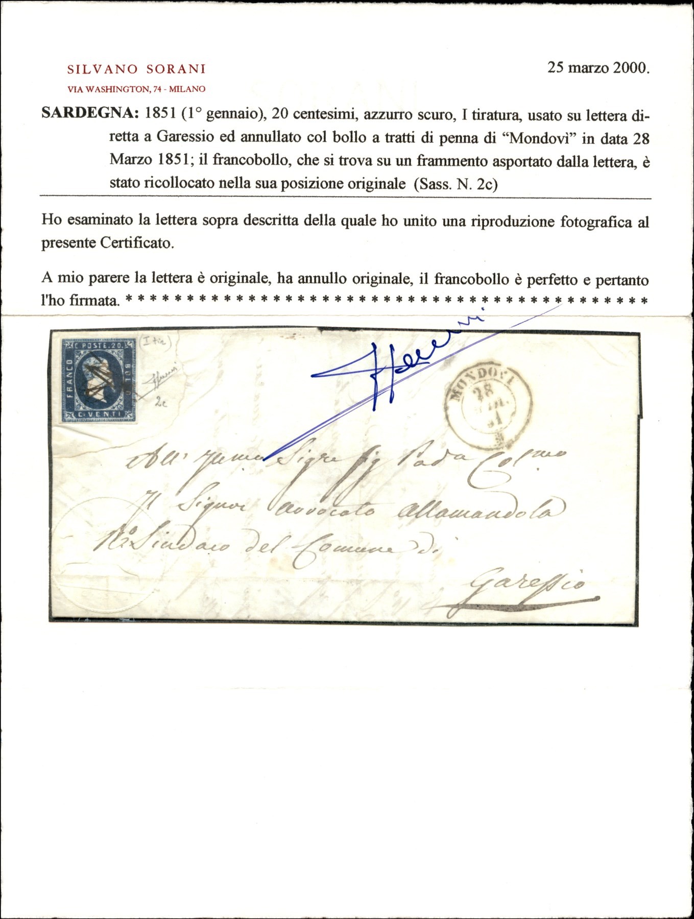 ITALIA / Antichi Stati Italiani / Sardegna / Posta ordinaria