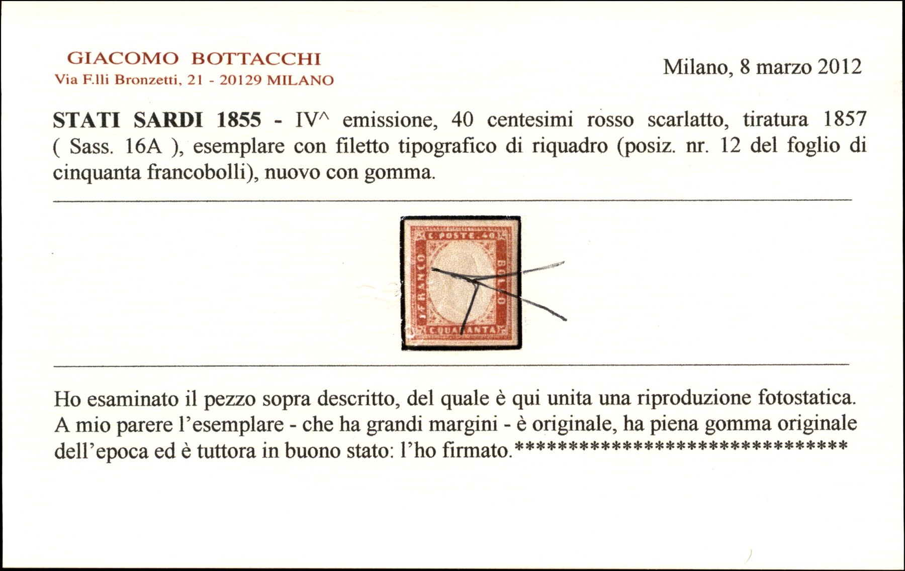 ITALIA / Antichi Stati Italiani / Sardegna / Posta ordinaria