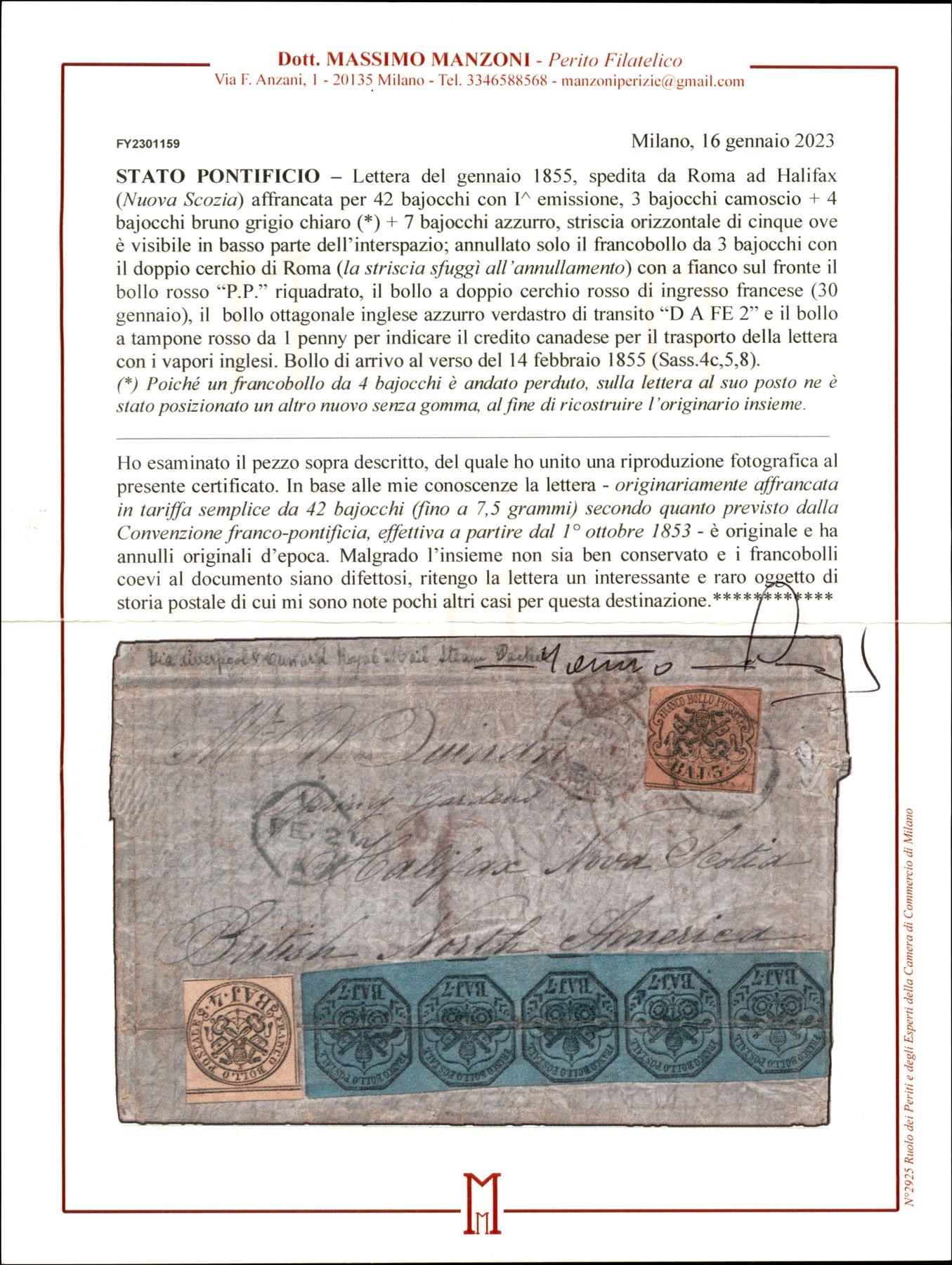 ITALIA / Antichi Stati Italiani / Stato pontificio / Posta ordinaria