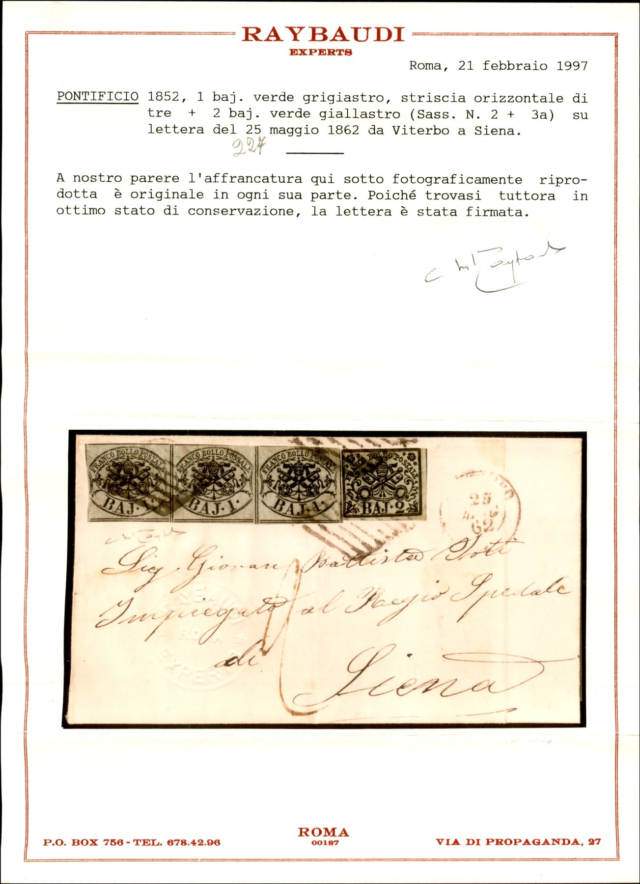 Italia / Antichi Stati Italiani / Stato Pontificio / Posta Ordinaria