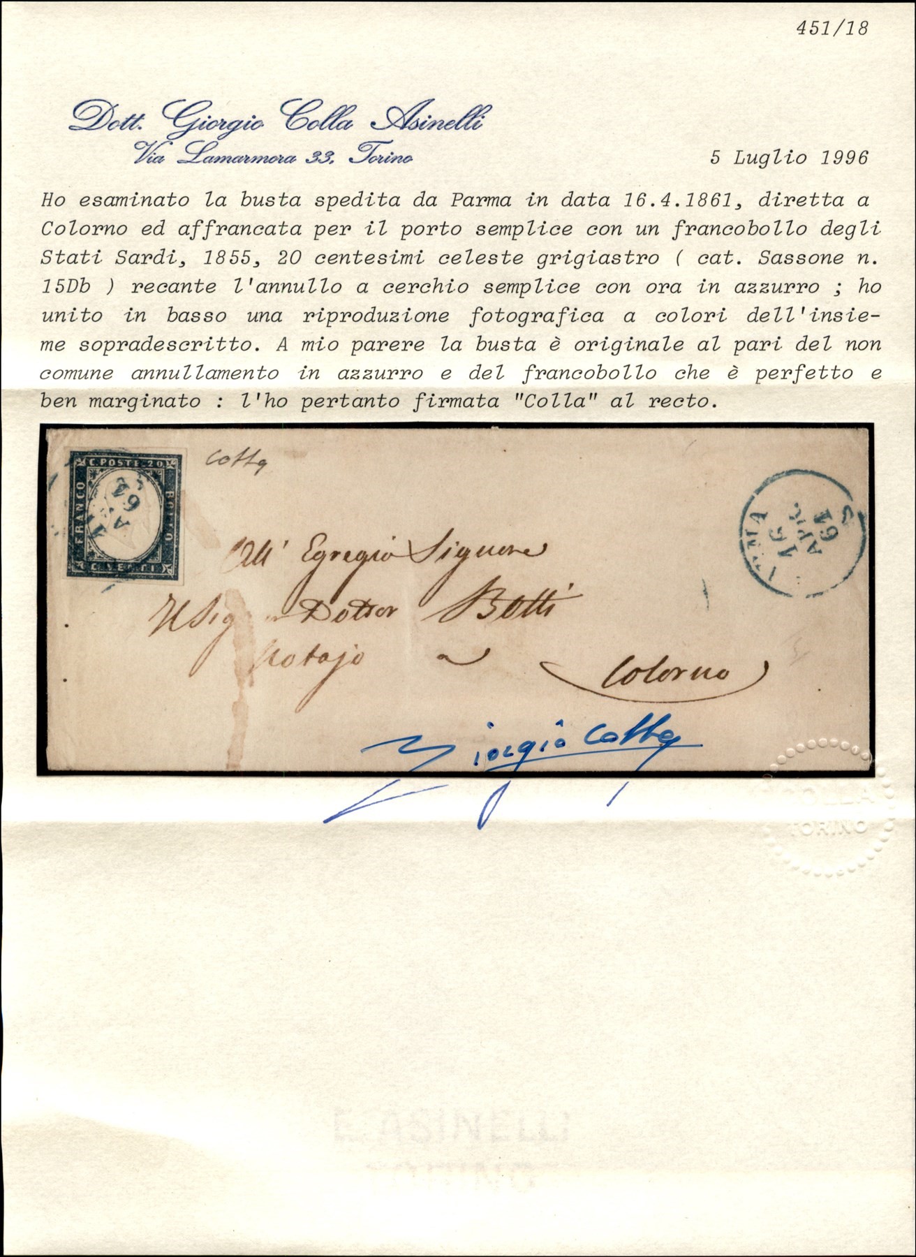 Italia / Antichi Stati Italiani / Sardegna / Posta Ordinaria