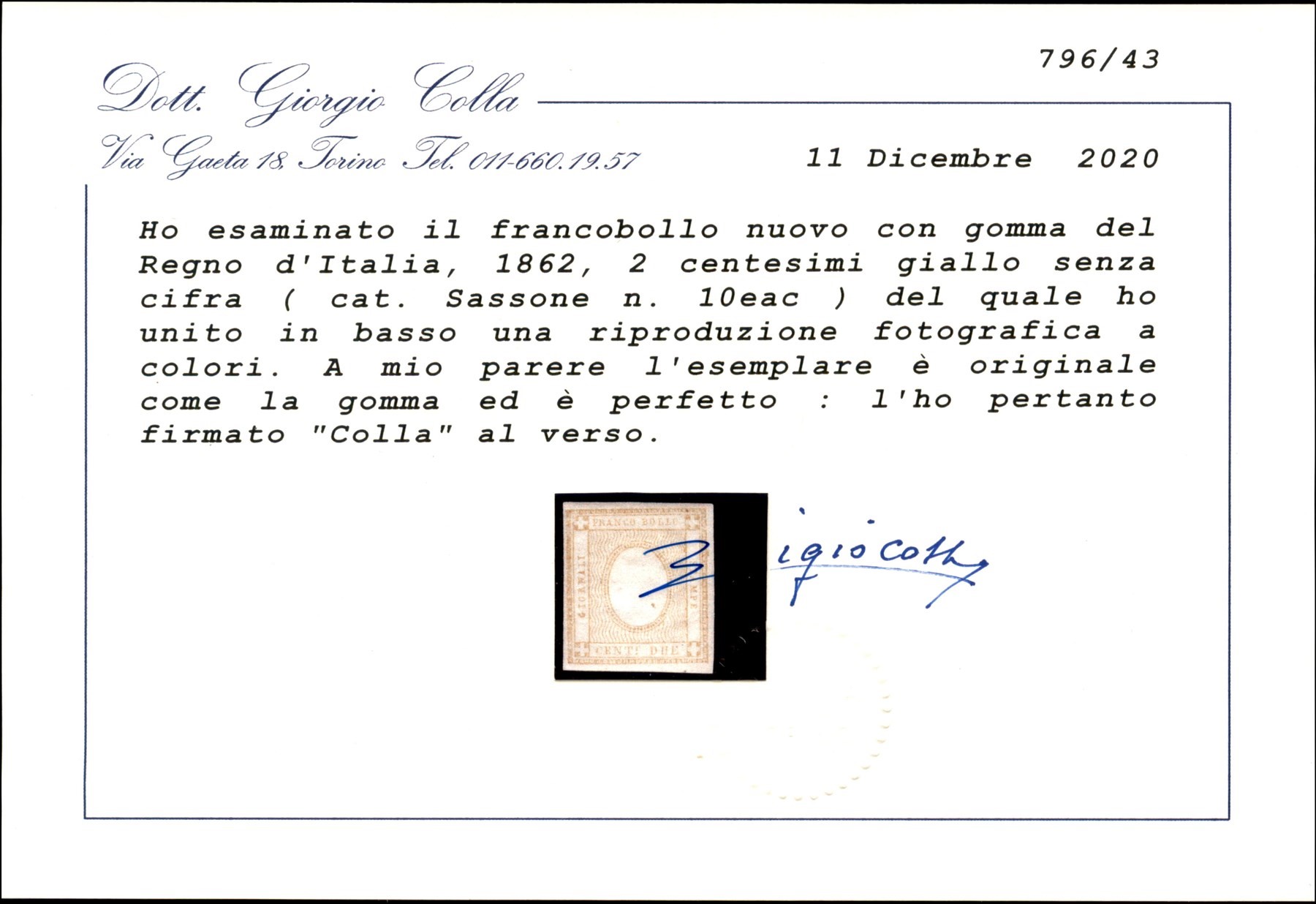 ITALIA / Regno / Vittorio Emanuele II / Posta ordinaria