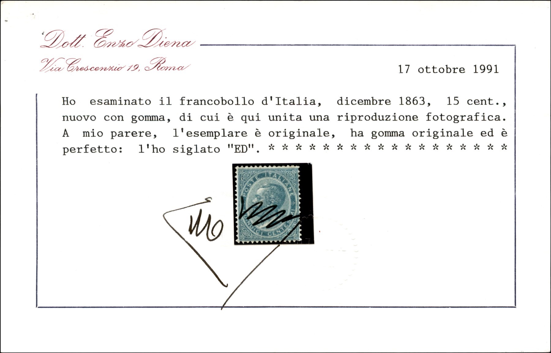 Italia / Regno / Vittorio Emanuele II / Posta Ordinaria