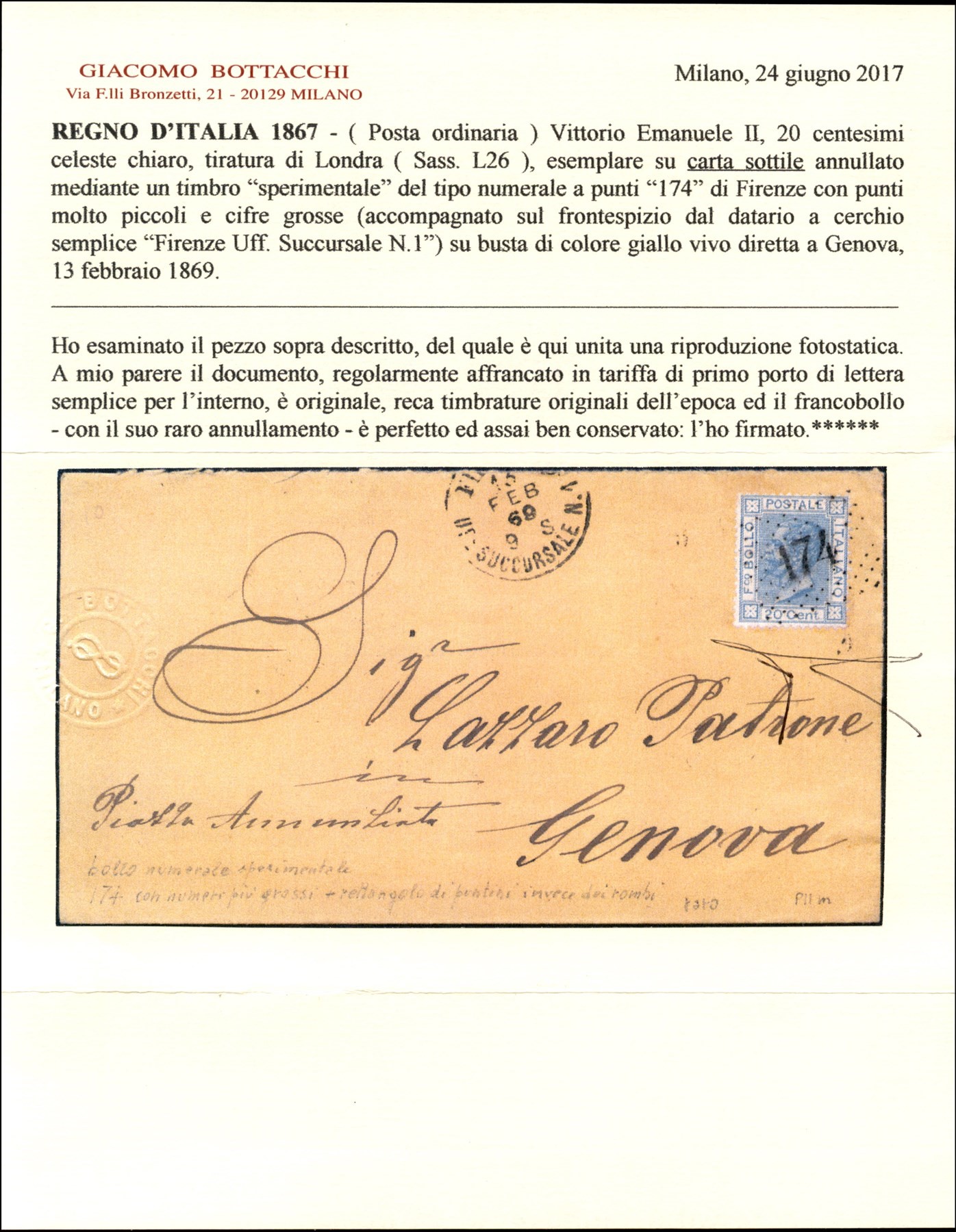 Italia / Regno / Vittorio Emanuele II / Posta Ordinaria