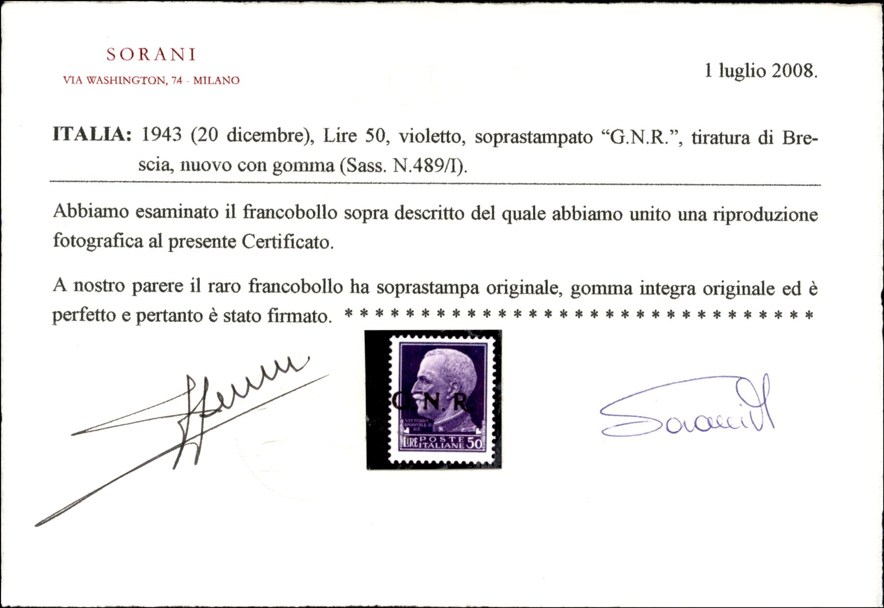 Italia / Rsi / G.n.r. Brescia / Posta Ordinaria
