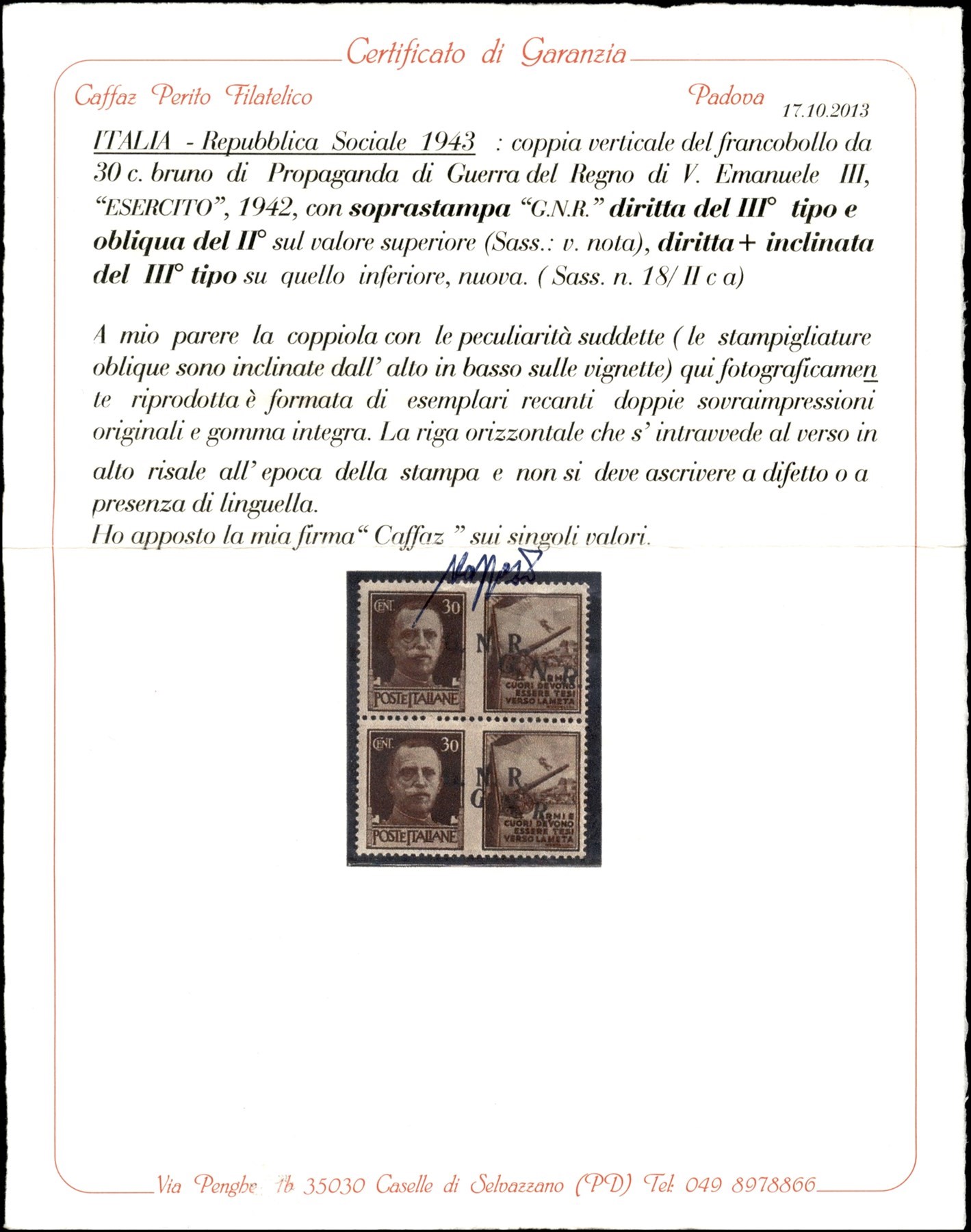 Italia / Rsi / G.n.r. Brescia / Propaganda di Guerra